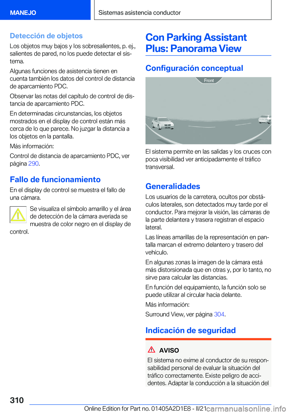 BMW X6 M 2021  Manuales de Empleo (in Spanish) �D�e�t�e�c�c�i�