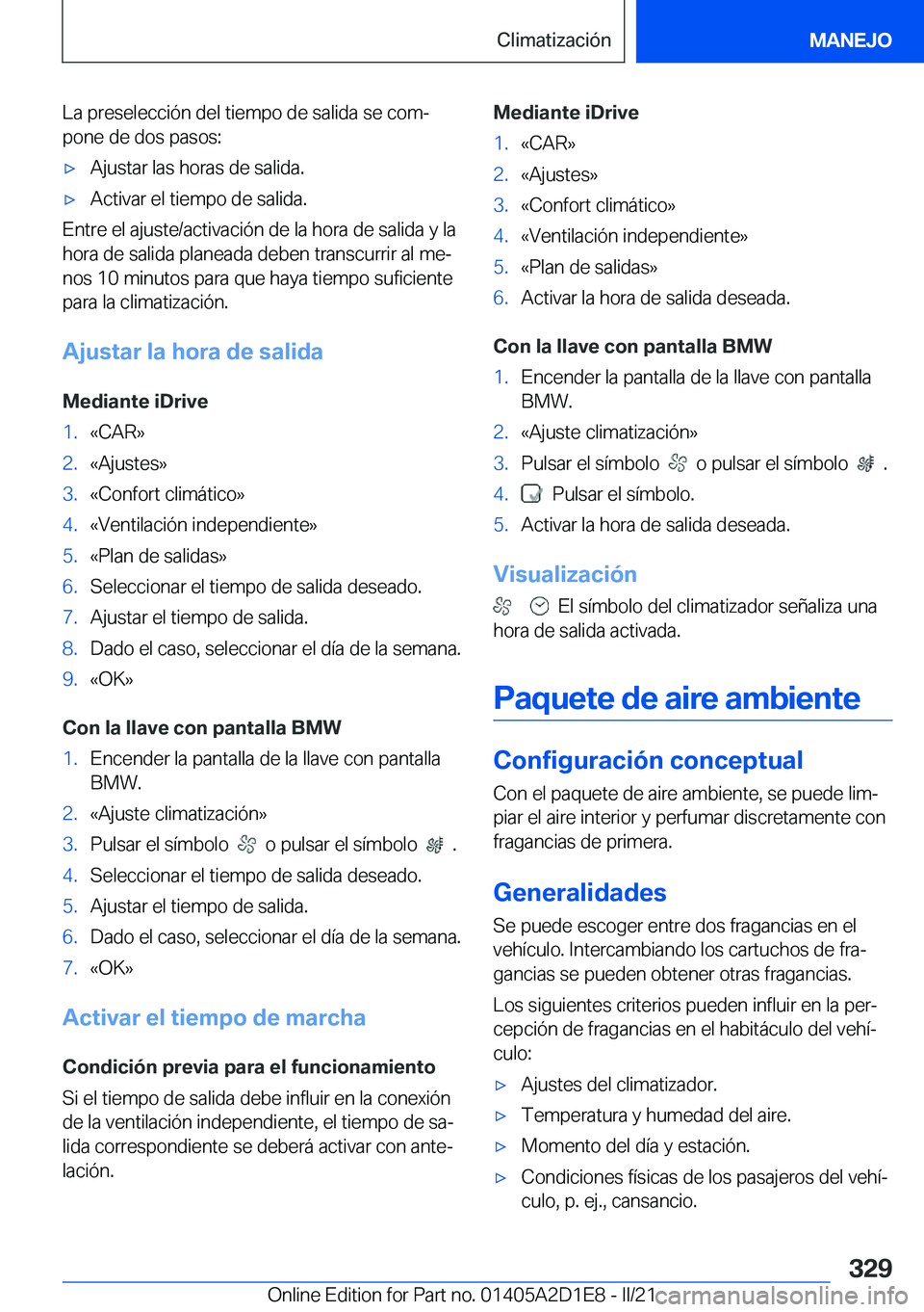 BMW X6 M 2021  Manuales de Empleo (in Spanish) �L�a��p�r�e�s�e�l�e�c�c�i�