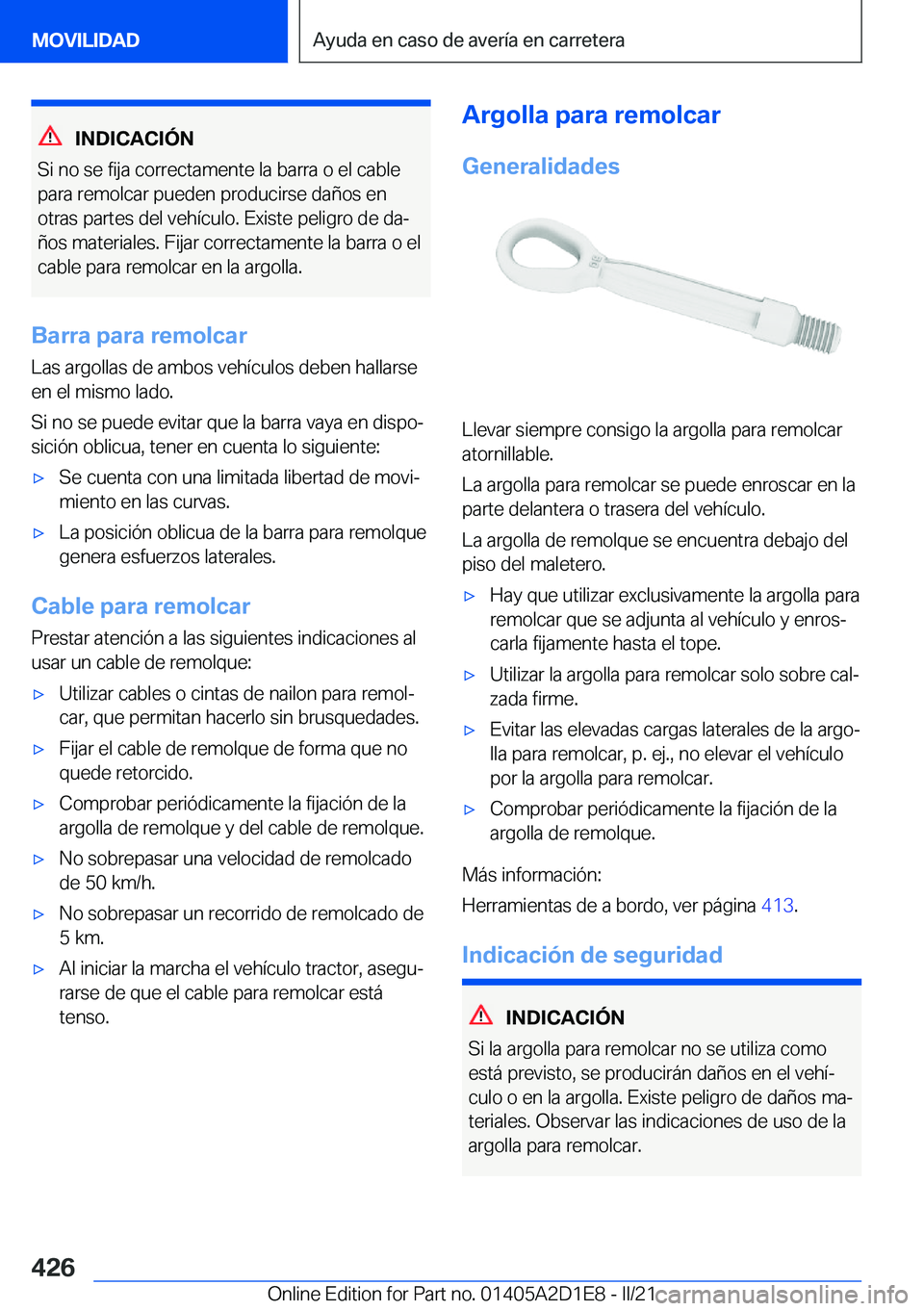 BMW X6 M 2021  Manuales de Empleo (in Spanish) �I�N�D�I�C�A�C�I�