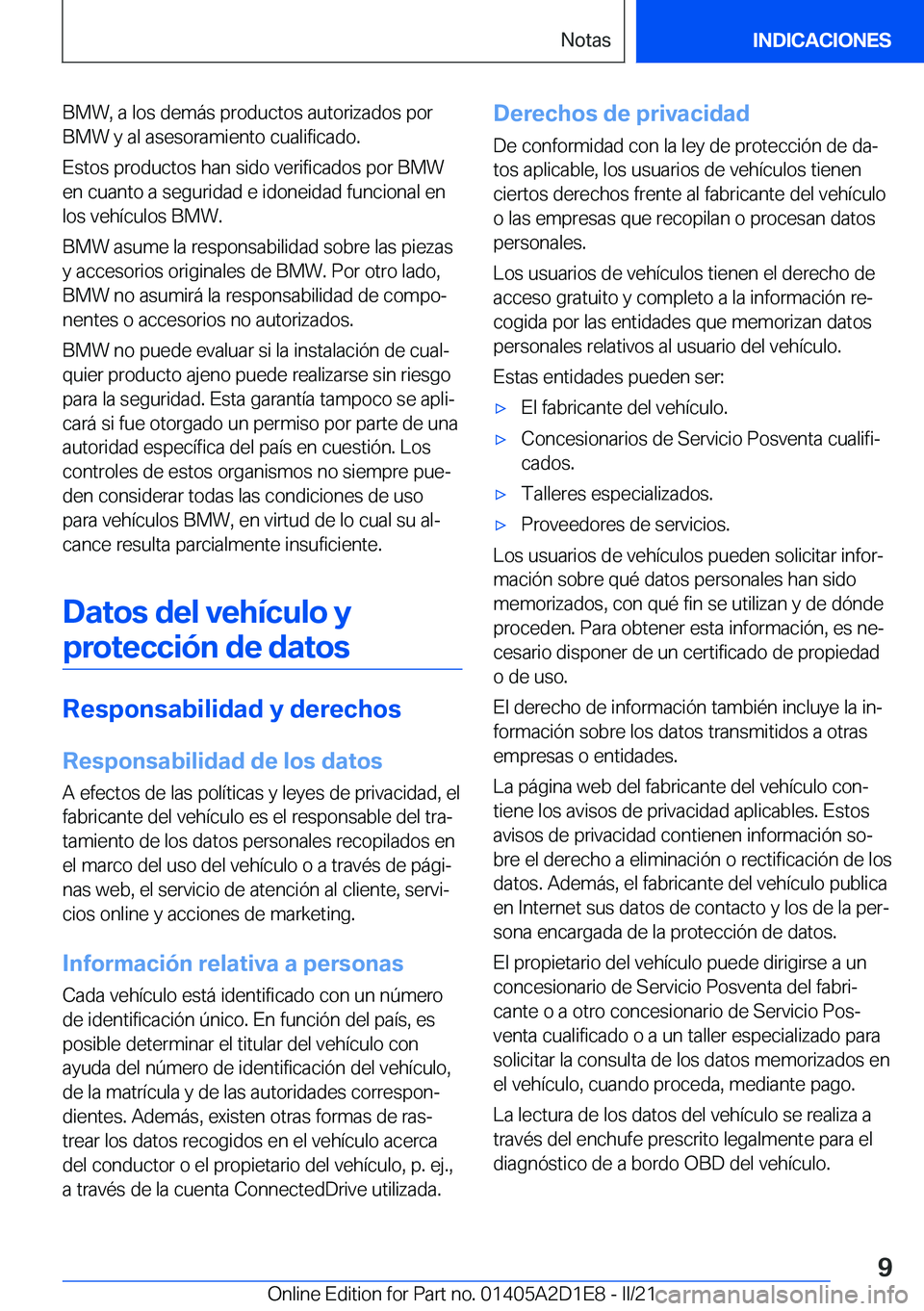 BMW X6 M 2021  Manuales de Empleo (in Spanish) �B�M�W�,��a��l�o�s��d�e�m�