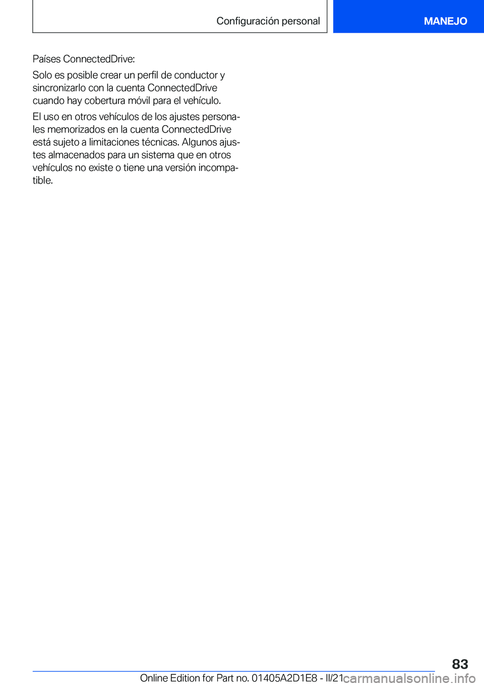BMW X6 M 2021  Manuales de Empleo (in Spanish) �P�a�