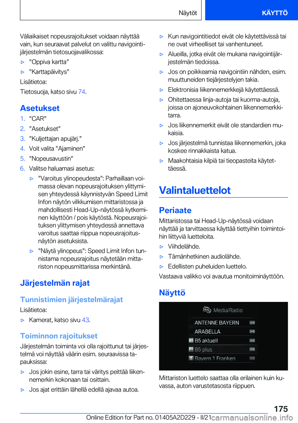 BMW X6 M 2021  Omistajan Käsikirja (in Finnish) �V�