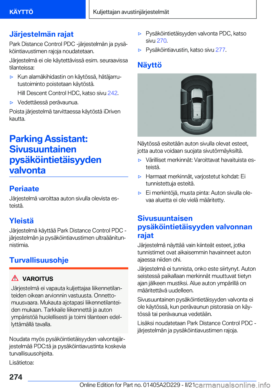 BMW X6 M 2021  Omistajan Käsikirja (in Finnish) �J�