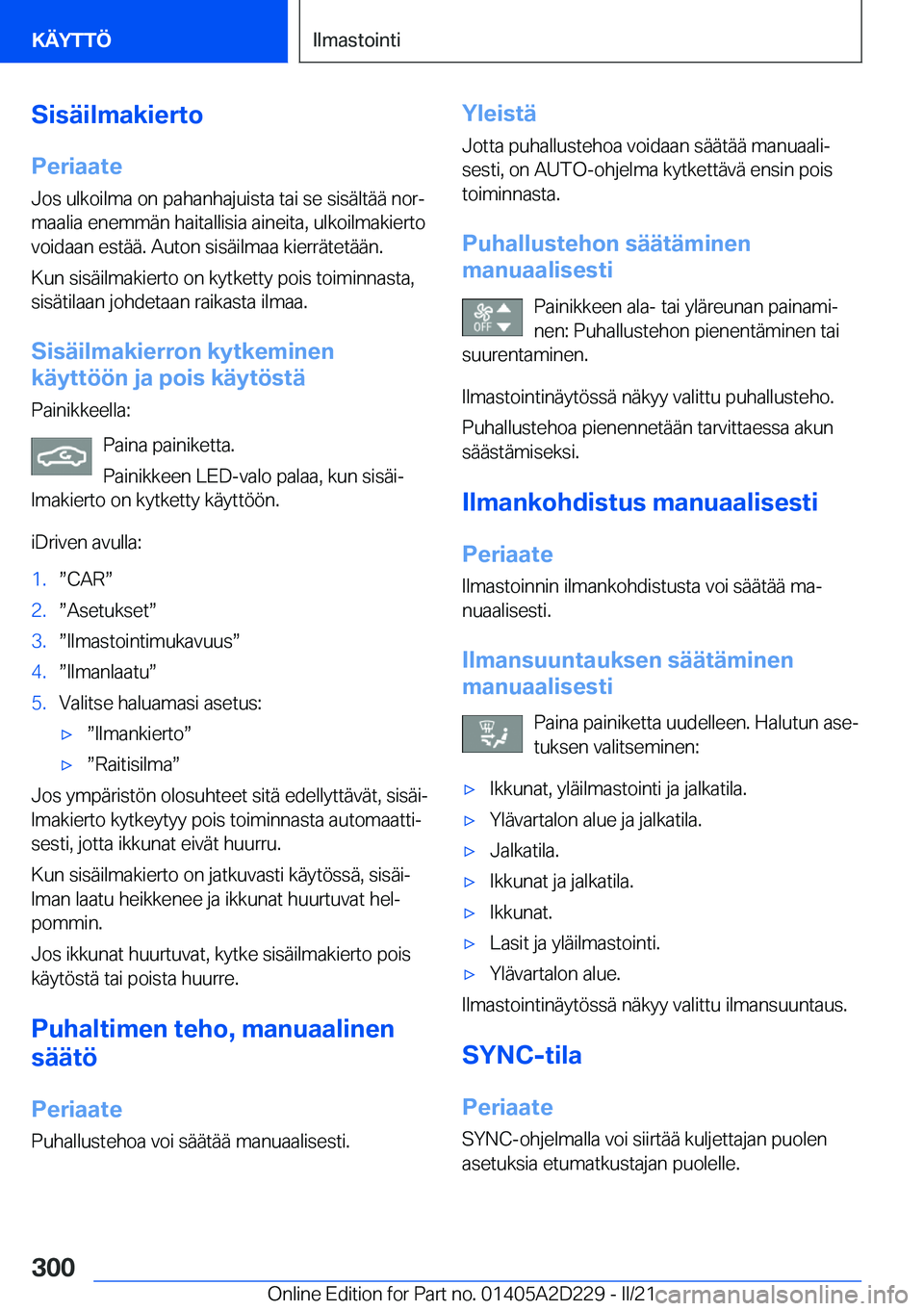 BMW X6 M 2021  Omistajan Käsikirja (in Finnish) �S�i�s�