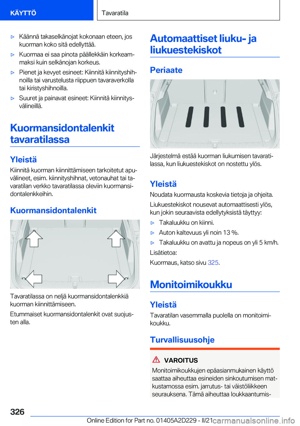 BMW X6 M 2021  Omistajan Käsikirja (in Finnish) 'x�K�
