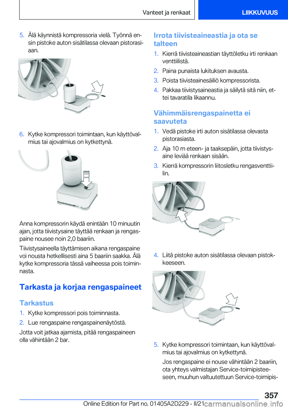 BMW X6 M 2021  Omistajan Käsikirja (in Finnish) �5�.�