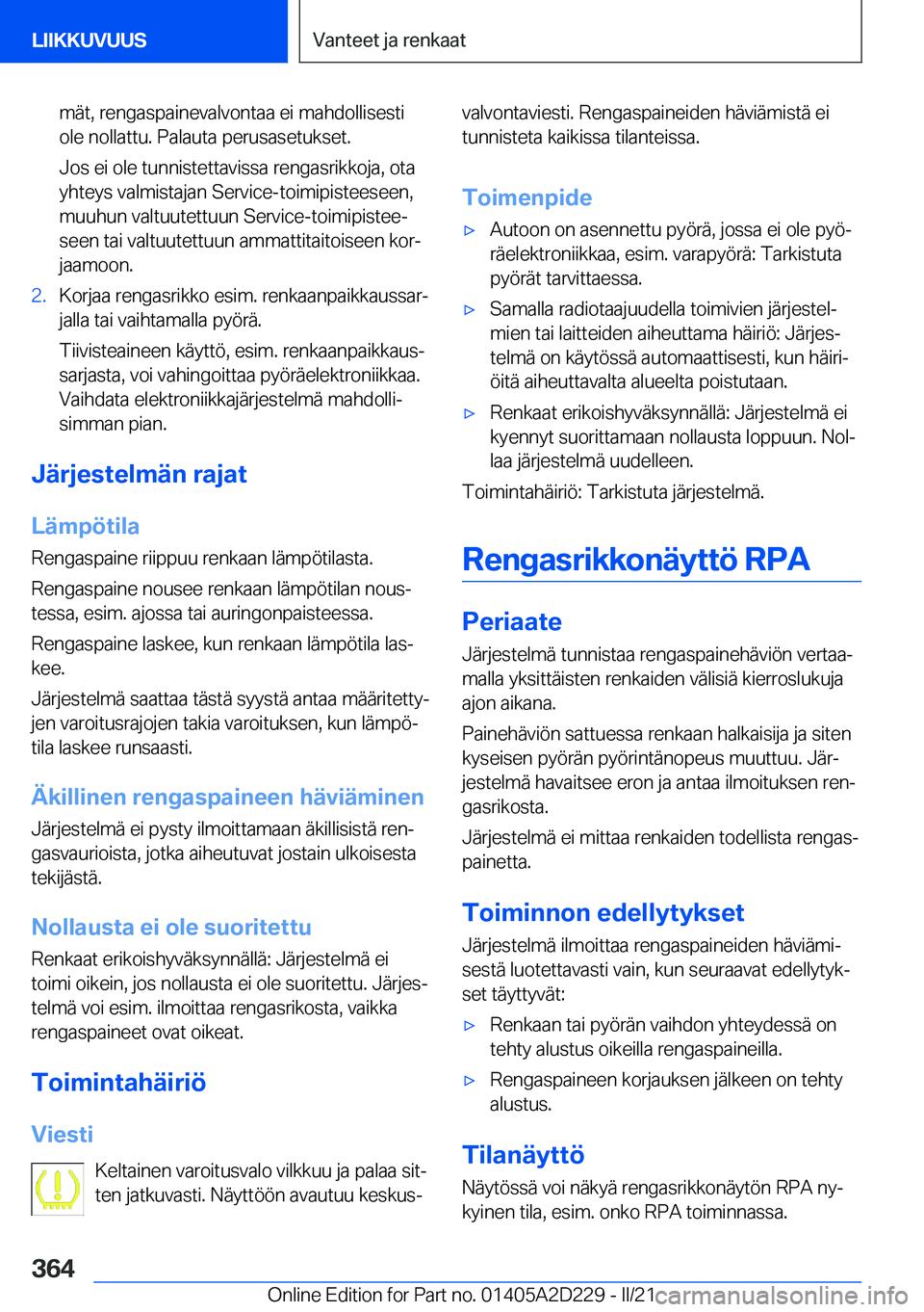 BMW X6 M 2021  Omistajan Käsikirja (in Finnish) �m�