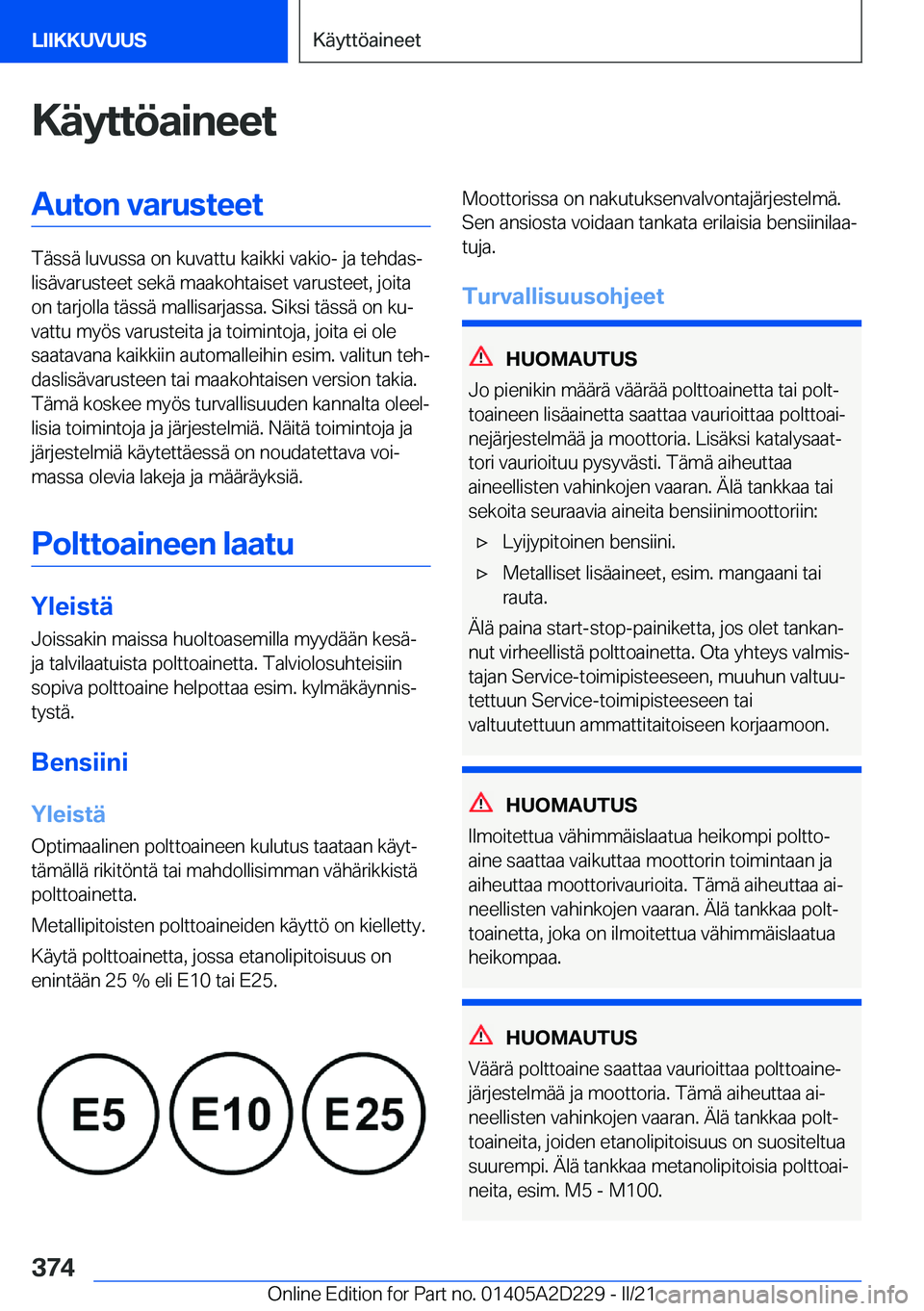 BMW X6 M 2021  Omistajan Käsikirja (in Finnish) �K�
