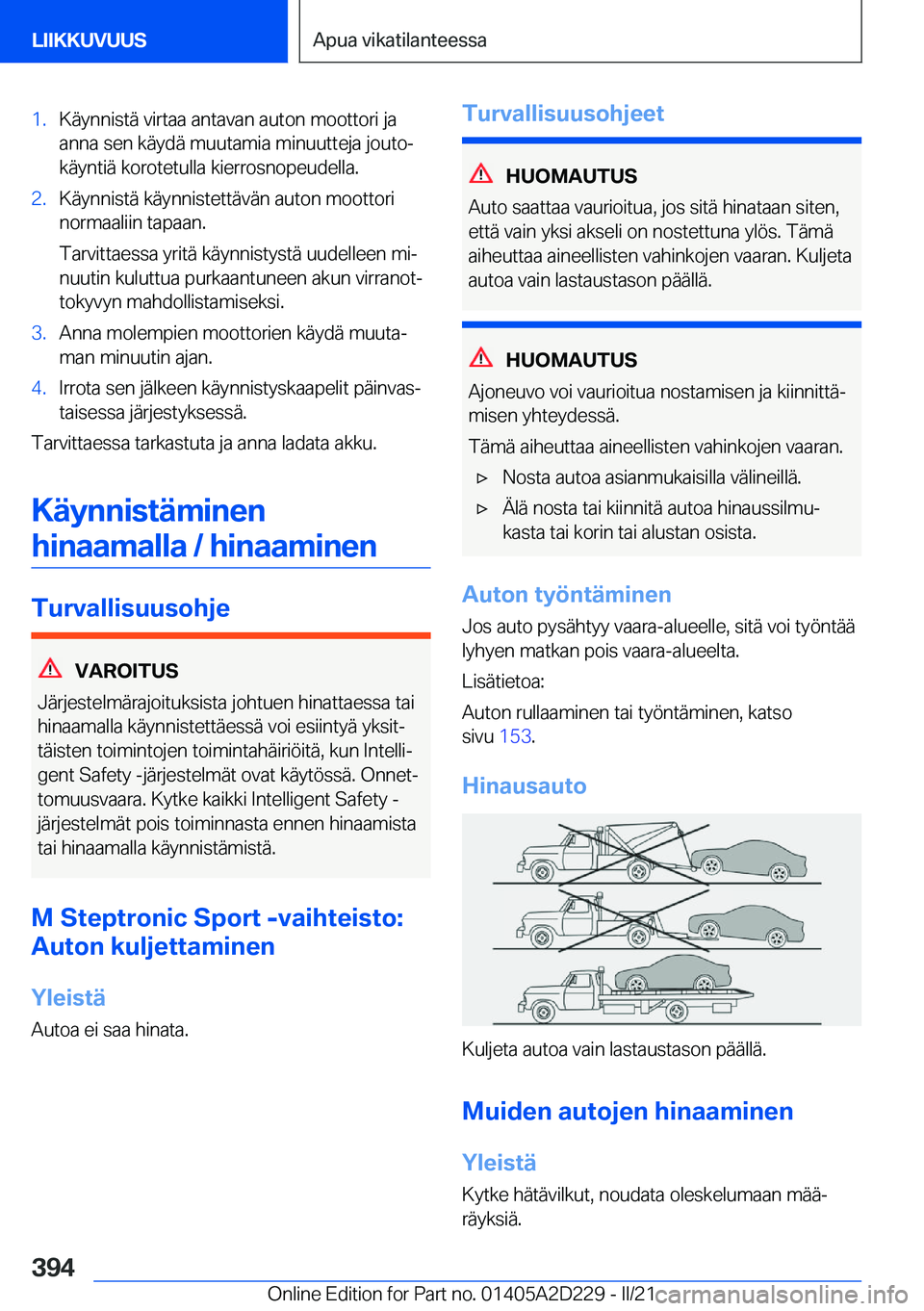 BMW X6 M 2021  Omistajan Käsikirja (in Finnish) �1�.�K�