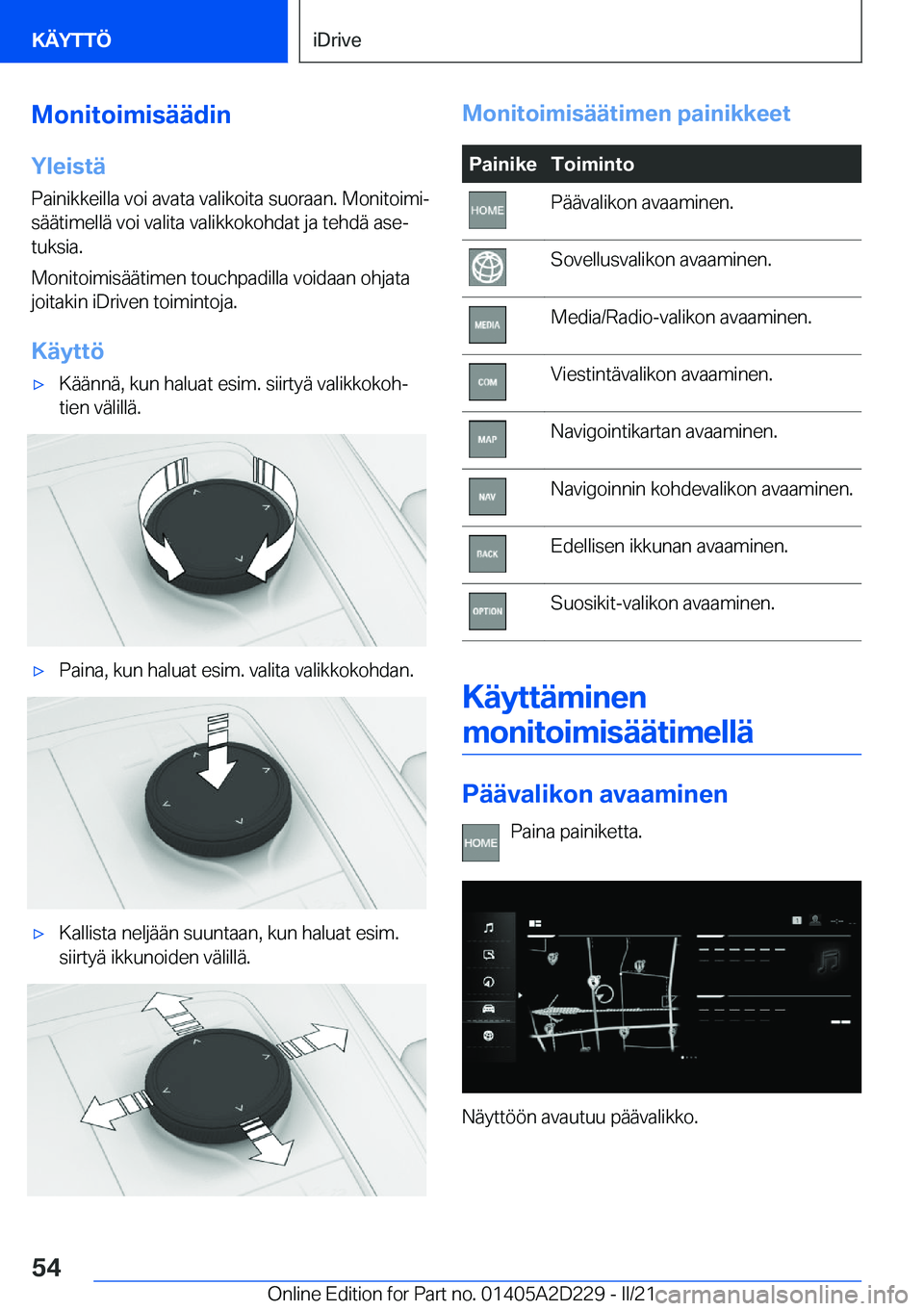 BMW X6 M 2021  Omistajan Käsikirja (in Finnish) �M�o�n�i�t�o�i�m�i�s�
