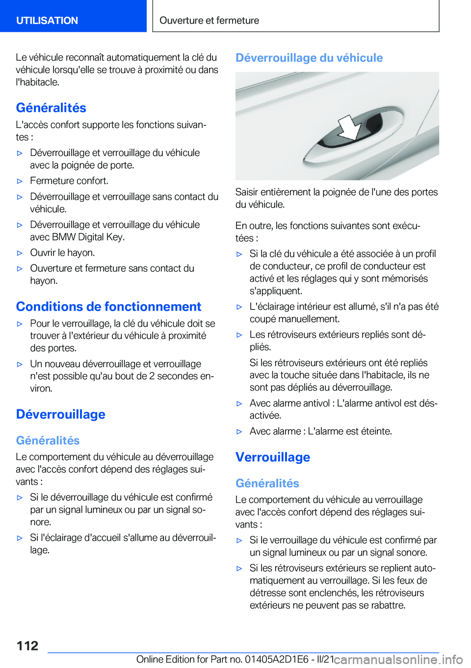 BMW X6 M 2021  Notices Demploi (in French) �L�e��v�é�h�i�c�u�l�e��r�e�c�o�n�n�a�