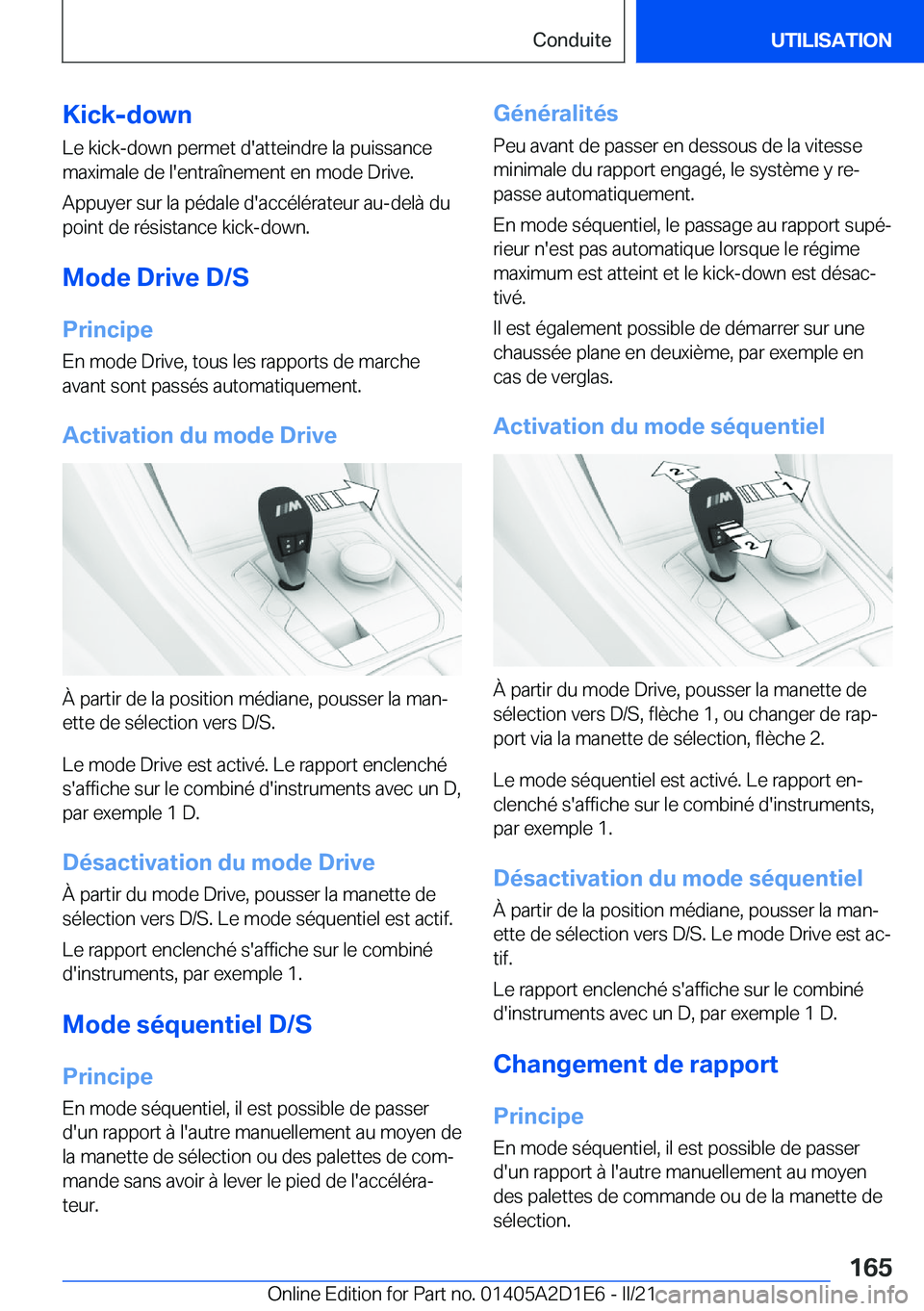 BMW X6 M 2021  Notices Demploi (in French) �K�i�c�k�-�d�o�w�n
�L�e��k�i�c�k�-�d�o�w�n��p�e�r�m�e�t��d�'�a�t�t�e�i�n�d�r�e��l�a��p�u�i�s�s�a�n�c�e
�m�a�x�i�m�a�l�e��d�e��l�'�e�n�t�r�a�