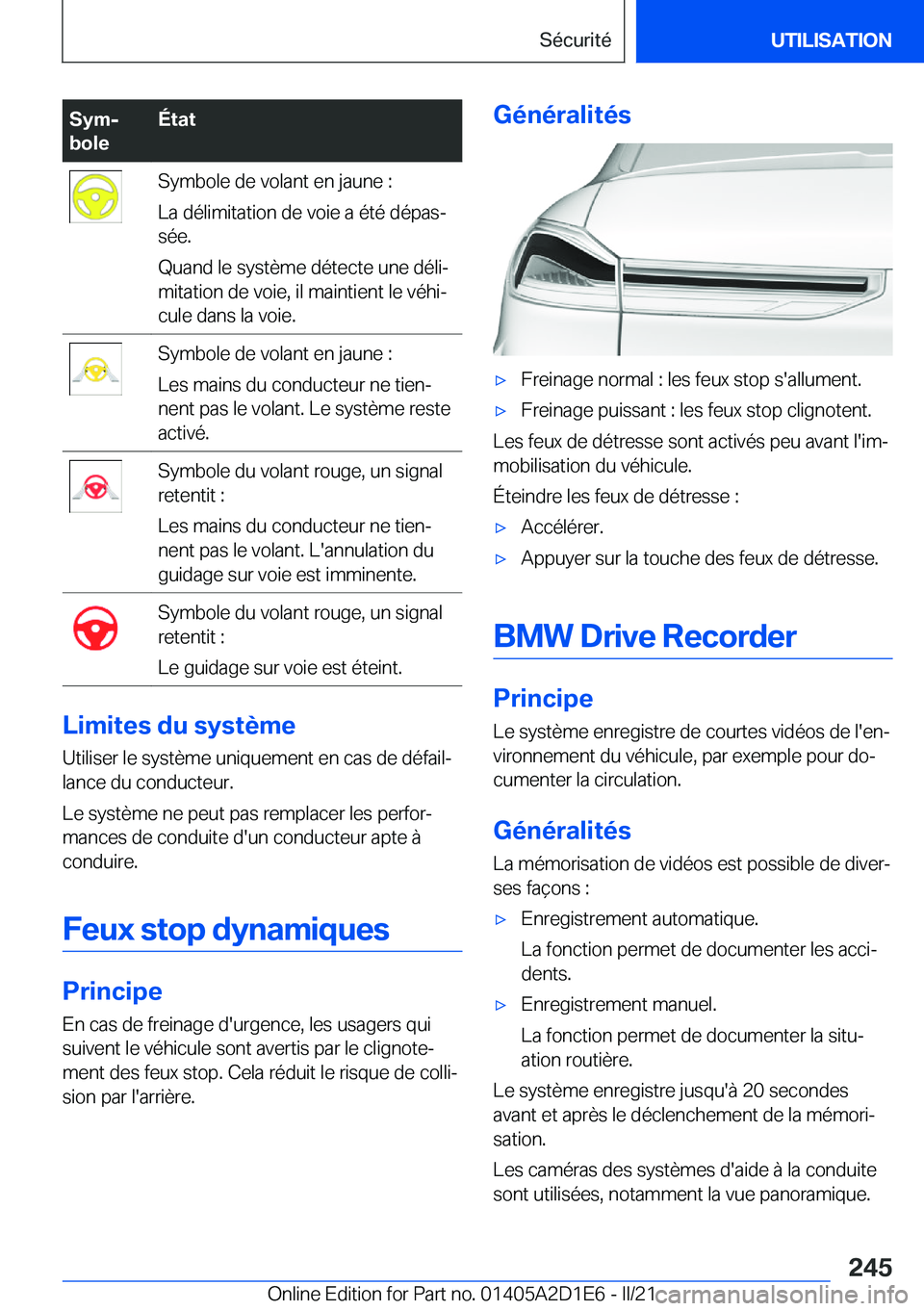 BMW X6 M 2021  Notices Demploi (in French) �S�y�mj
�b�o�l�e�
