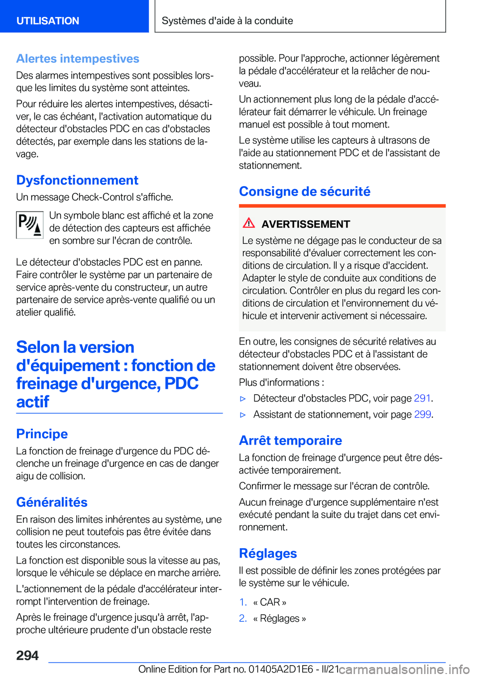 BMW X6 M 2021  Notices Demploi (in French) �A�l�e�r�t�e�s��i�n�t�e�m�p�e�s�t�i�v�e�s�D�e�s��a�l�a�r�m�e�s��i�n�t�e�m�p�e�s�t�i�v�e�s��s�o�n�t��p�o�s�s�i�b�l�e�s��l�o�r�sj
�q�u�e��l�e�s��l�i�m�i�t�e�s��d�u��s�y�s�t�è�m�e��s�o�n�t�