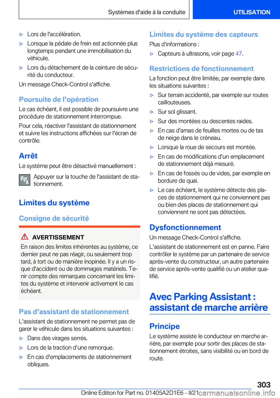 BMW X6 M 2021  Notices Demploi (in French) 'x�L�o�r�s��d�e��l�'�a�c�c�é�l�é�r�a�t�i�o�n�.'x�L�o�r�s�q�u�e��l�a��p�é�d�a�l�e��d�e��f�r�e�i�n��e�s�t��a�c�t�i�o�n�n�é�e��p�l�u�s
�l�o�n�g�t�e�m�p�s��p�e�n�d�a�n�t��u�n�e�