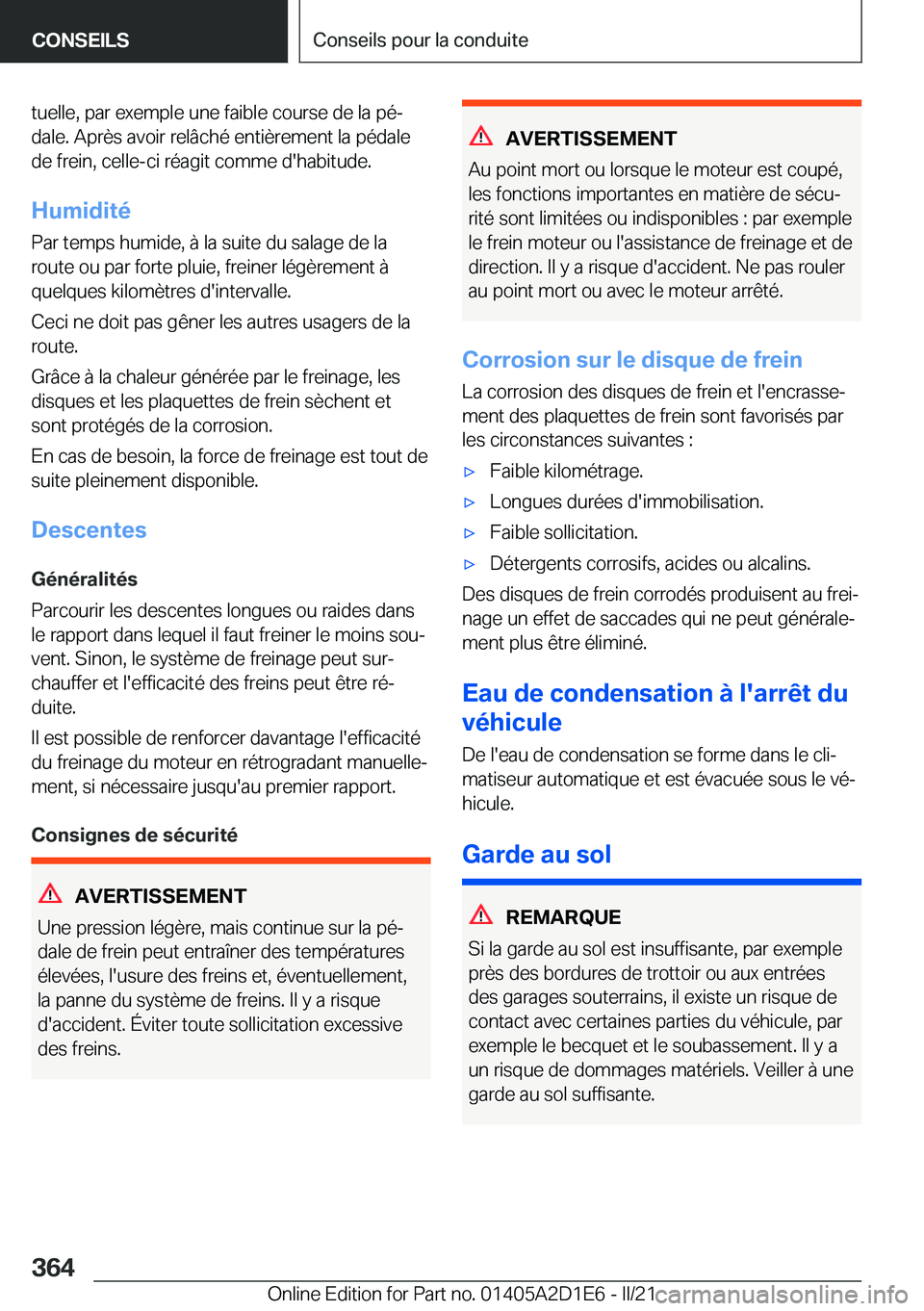 BMW X6 M 2021  Notices Demploi (in French) �t�u�e�l�l�e�,��p�a�r��e�x�e�m�p�l�e��u�n�e��f�a�i�b�l�e��c�o�u�r�s�e��d�e��l�a��p�éj�d�a�l�e�.��A�p�r�è�s��a�v�o�i�r��r�e�l�