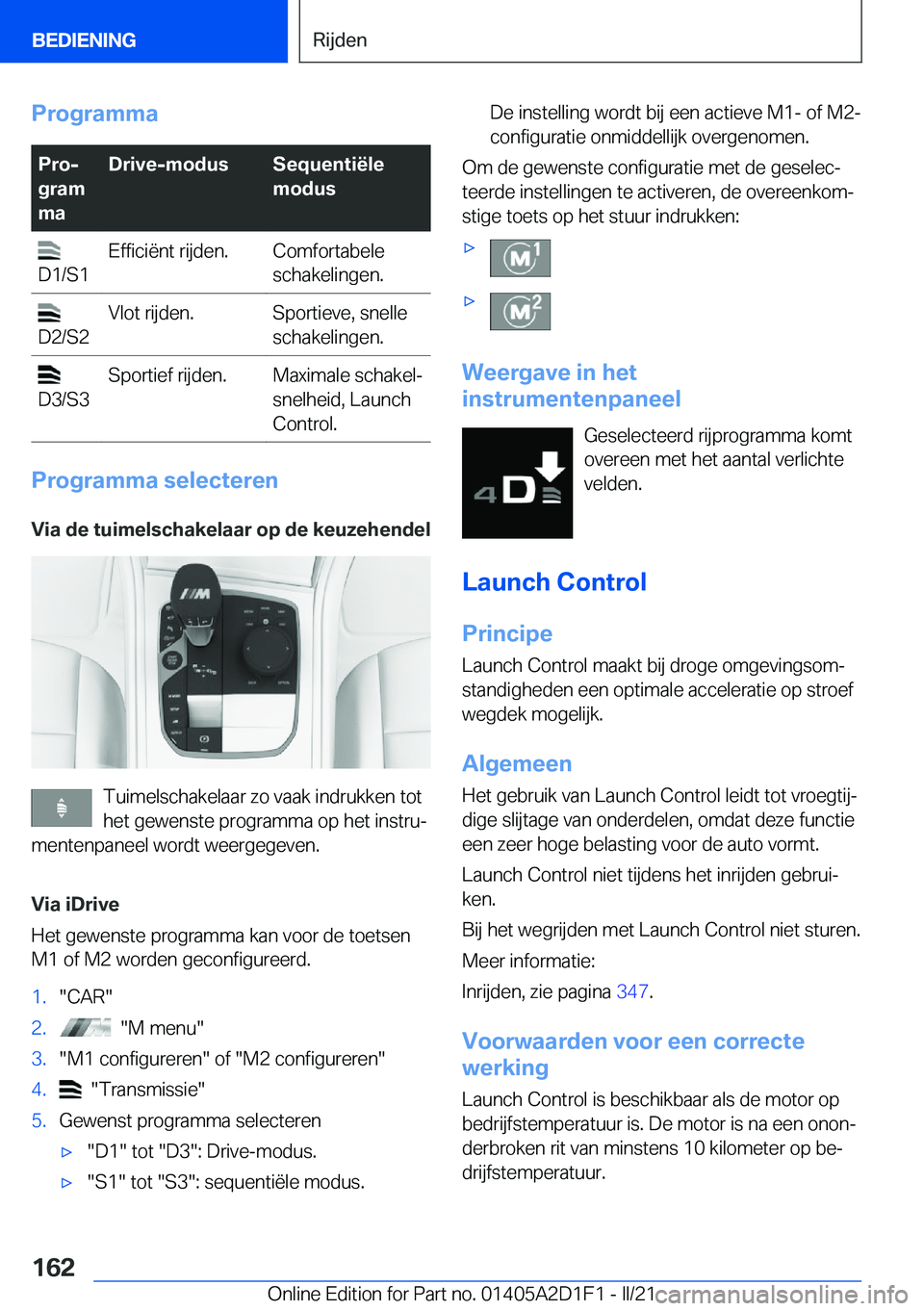 BMW X6 M 2021  Instructieboekjes (in Dutch) �P�r�o�g�r�a�m�m�a�P�r�oj
�g�r�a�m
�m�a�D�r�i�v�e�-�m�o�d�u�s�S�e�q�u�e�n�t�i�