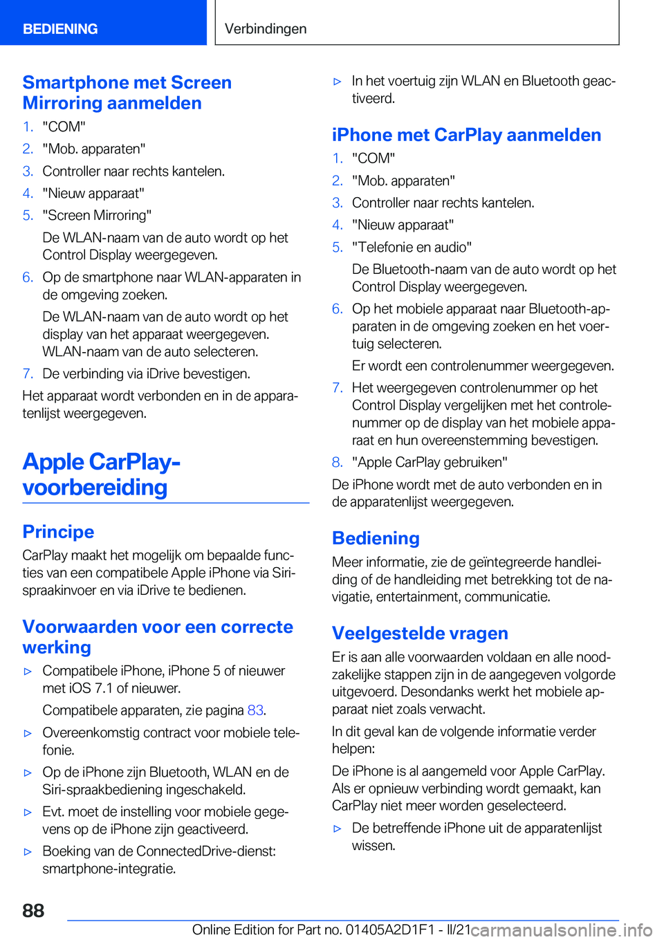 BMW X6 M 2021  Instructieboekjes (in Dutch) �S�m�a�r�t�p�h�o�n�e��m�e�t��S�c�r�e�e�n
�M�i�r�r�o�r�i�n�g��a�a�n�m�e�l�d�e�n�1�.��C�O�M��2�.��M�o�b�.��a�p�p�a�r�a�t�e�n��3�.�C�o�n�t�r�o�l�l�e�r��n�a�a�r��r�e�c�h�t�s��k�a�n�t�e�l�e�n�.�