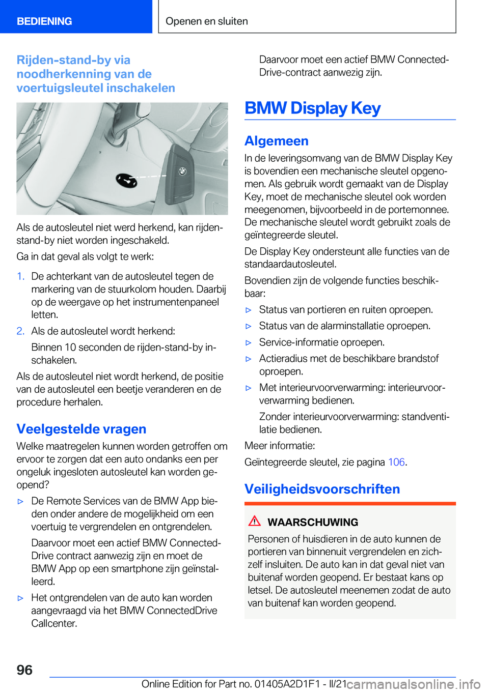 BMW X6 M 2021  Instructieboekjes (in Dutch) �R�i�j�d�e�n�-�s�t�a�n�d�-�b�y��v�i�a
�n�o�o�d�h�e�r�k�e�n�n�i�n�g��v�a�n��d�e
�v�o�e�r�t�u�i�g�s�l�e�u�t�e�l��i�n�s�c�h�a�k�e�l�e�n
�A�l�s��d�e��a�u�t�o�s�l�e�u�t�e�l��n�i�e�t��w�e�r�d��h�e�