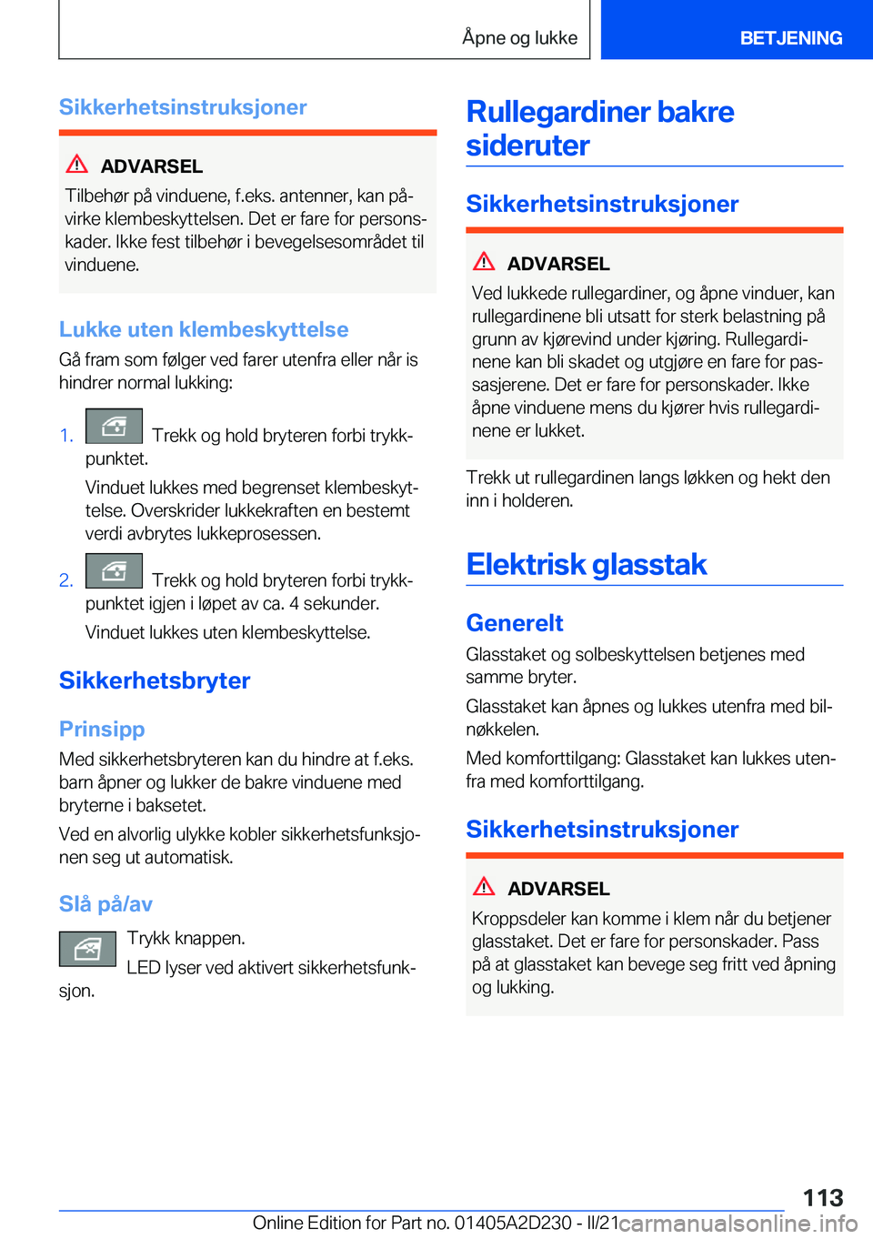 BMW X6 M 2021  InstruksjonsbØker (in Norwegian) �S�i�k�k�e�r�h�e�t�s�i�n�s�t�r�u�k�s�j�o�n�e�r
�A�D�V�A�R�S�E�L
�T�i�l�b�e�h�