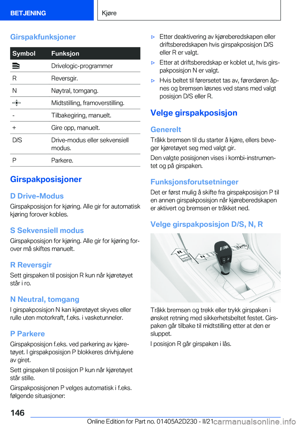 BMW X6 M 2021  InstruksjonsbØker (in Norwegian) �G�i�r�s�p�a�k�f�u�n�k�s�j�o�n�e�r�S�y�m�b�o�l�F�u�n�k�s�j�o�n��D�r�i�v�e�l�o�g�i�c�-�p�r�o�g�r�a�m�m�e�r�R�R�e�v�e�r�s�g�i�r�.�N�N�