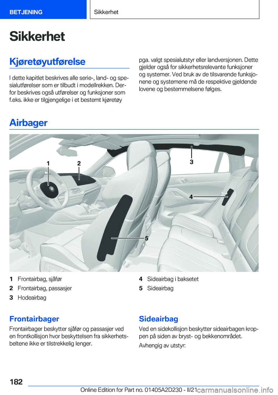 BMW X6 M 2021  InstruksjonsbØker (in Norwegian) �S�i�k�k�e�r�h�e�t�K�j�