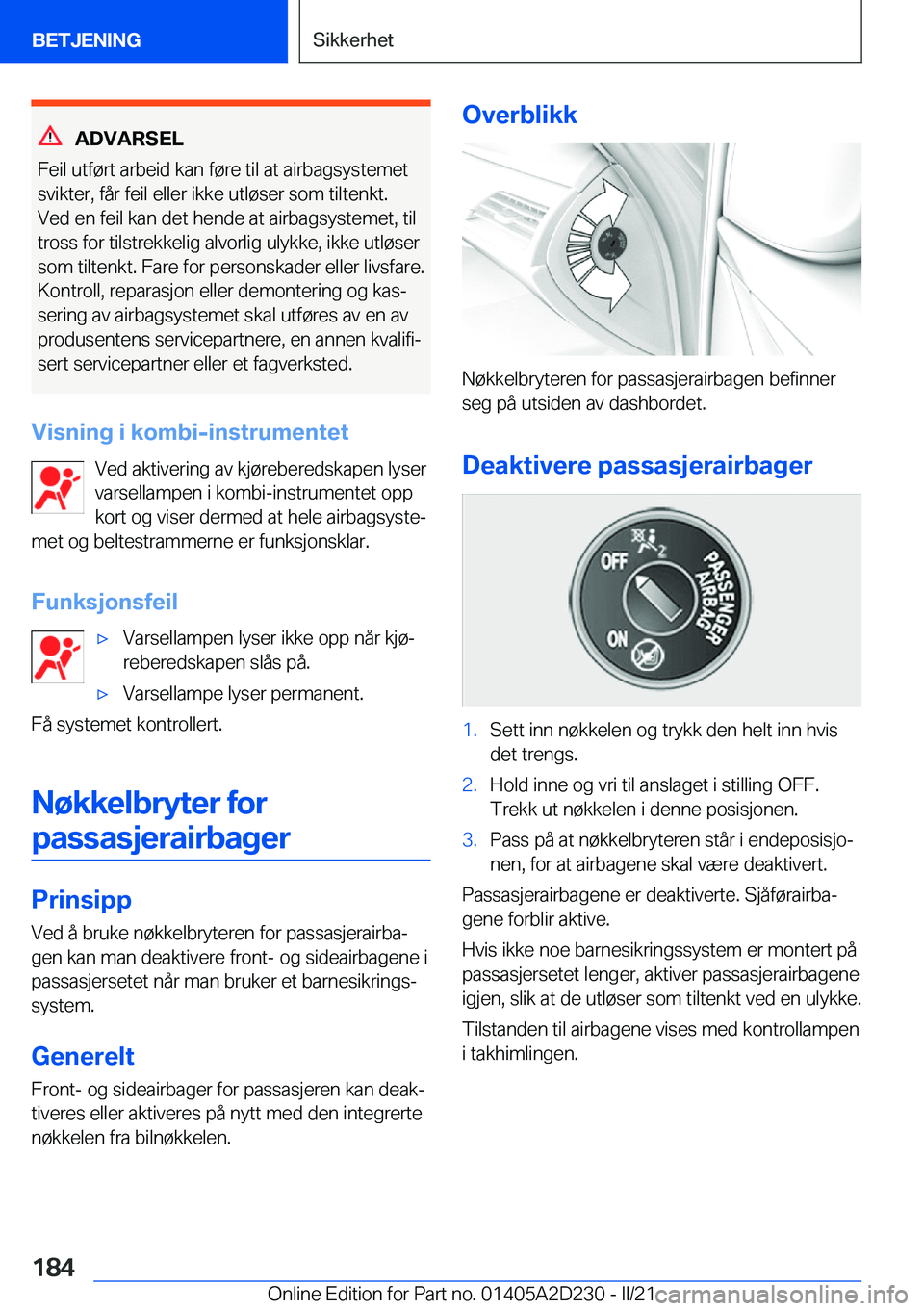 BMW X6 M 2021  InstruksjonsbØker (in Norwegian) �A�D�V�A�R�S�E�L
�F�e�i�l��u�t�f�
