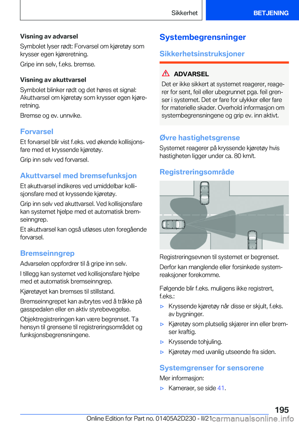 BMW X6 M 2021  InstruksjonsbØker (in Norwegian) �V�i�s�n�i�n�g��a�v��a�d�v�a�r�s�e�l
�S�y�m�b�o�l�e�t��l�y�s�e�r��r�
