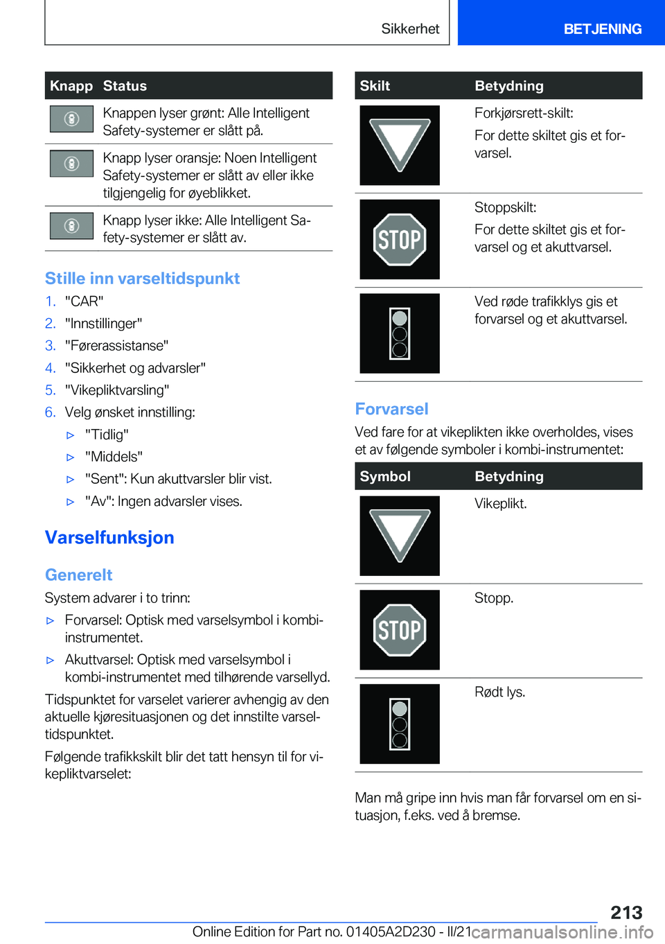 BMW X6 M 2021  InstruksjonsbØker (in Norwegian) �K�n�a�p�p�S�t�a�t�u�s�K�n�a�p�p�e�n��l�y�s�e�r��g�r�