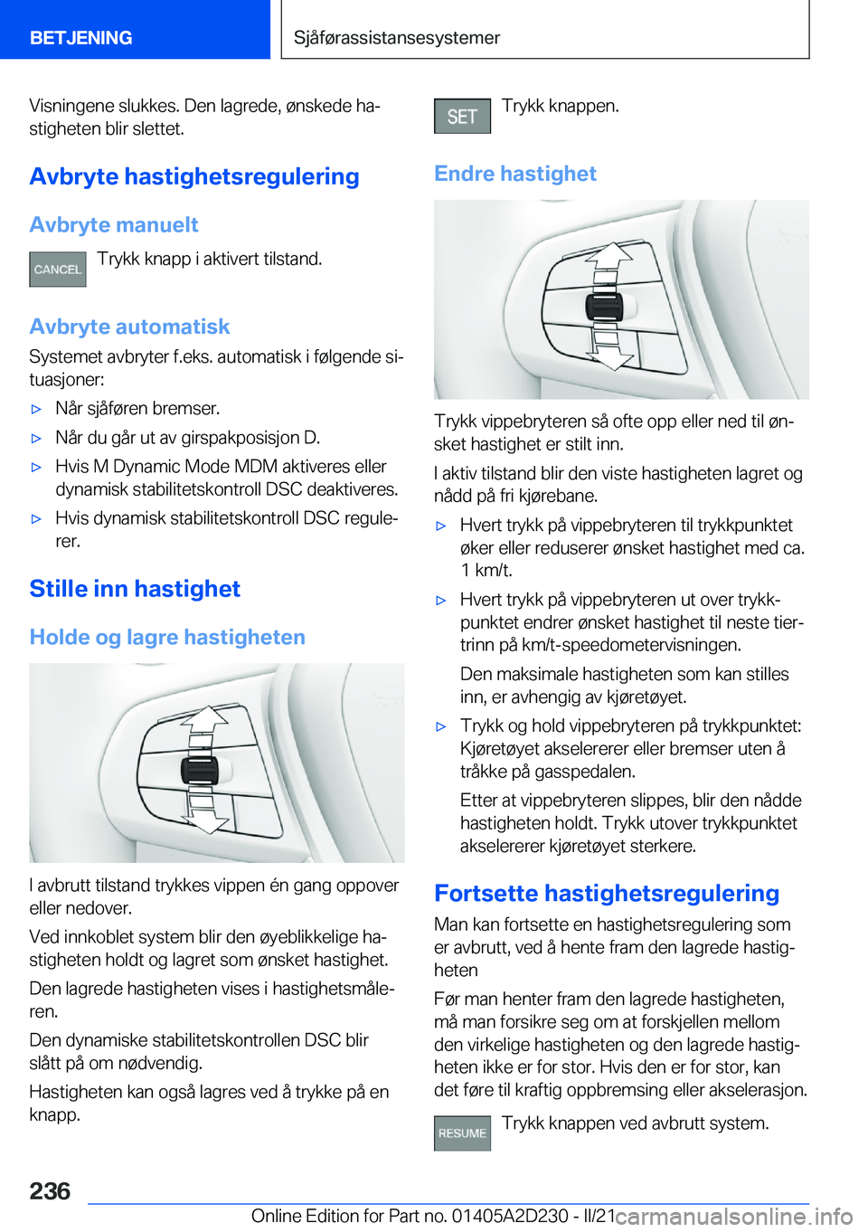 BMW X6 M 2021  InstruksjonsbØker (in Norwegian) �V�i�s�n�i�n�g�e�n�e��s�l�u�k�k�e�s�.��D�e�n��l�a�g�r�e�d�e�,��
