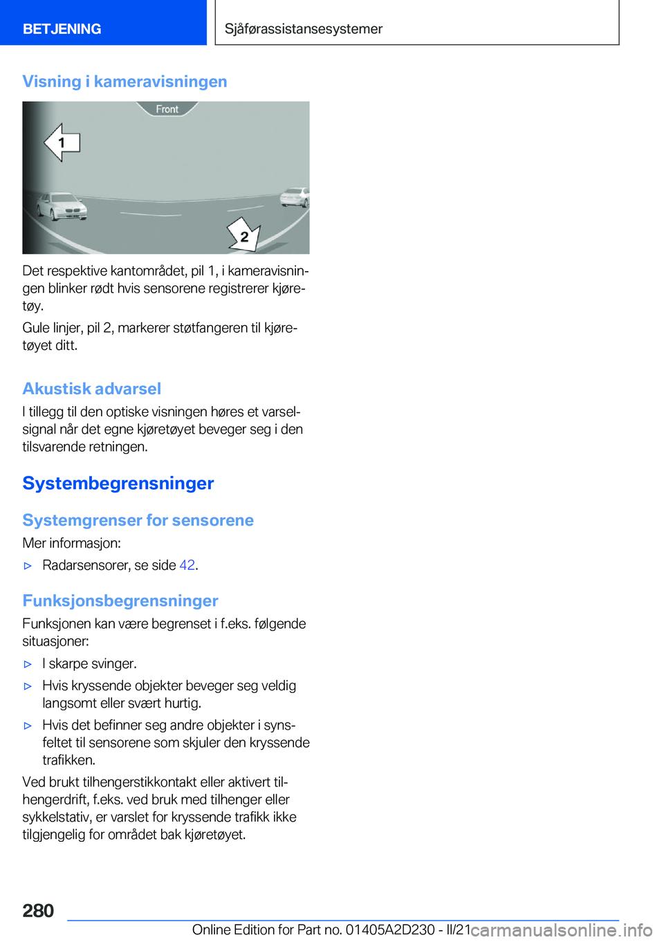 BMW X6 M 2021  InstruksjonsbØker (in Norwegian) �V�i�s�n�i�n�g��i��k�a�m�e�r�a�v�i�s�n�i�n�g�e�n
�D�e�t��r�e�s�p�e�k�t�i�v�e��k�a�n�t�o�m�r�å�d�e�t�,��p�i�l��1�,��i��k�a�m�e�r�a�v�i�s�n�i�nj
�g�e�n��b�l�i�n�k�e�r��r�