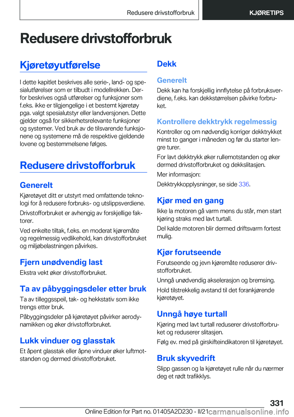 BMW X6 M 2021  InstruksjonsbØker (in Norwegian) �R�e�d�u�s�e�r�e��d�r�i�v�s�t�o�f�f�o�r�b�r�u�k�K�j�