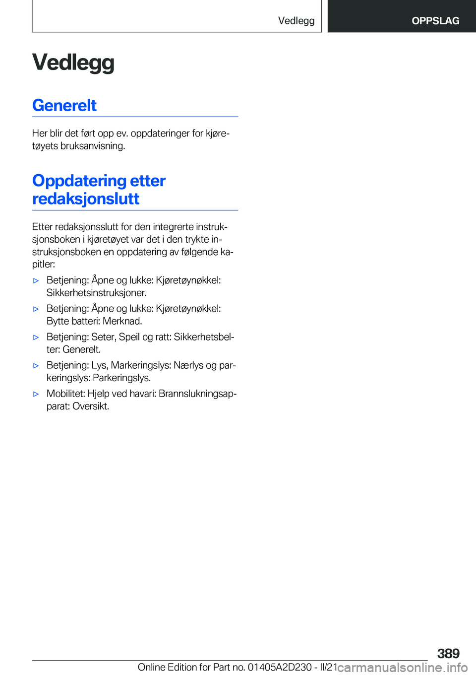 BMW X6 M 2021  InstruksjonsbØker (in Norwegian) �V�e�d�l�e�g�g�G�e�n�e�r�e�l�t
�H�e�r��b�l�i�r��d�e�t��f�