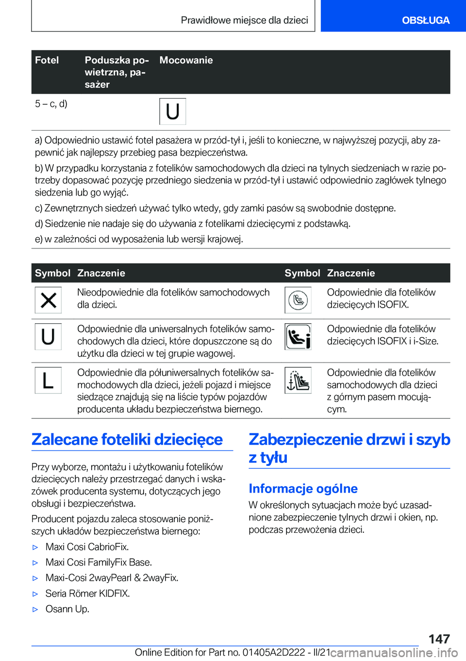BMW X6 M 2021  Instrukcja obsługi (in Polish) �F�o�t�e�l�P�o�d�u�s�z�k�a��p�oj
�w�i�e�t�r�z�n�a�,��p�aj
�s�a9�e�r�M�o�c�o�w�a�n�i�e�5�m��c�,��d�)�a�)��O�d�p�o�w�i�e�d�n�i�o��u�s�t�a�w�i�