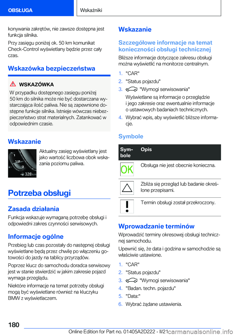 BMW X6 M 2021  Instrukcja obsługi (in Polish) �k�o�n�y�w�a�n�i�a��z�a�k�r�