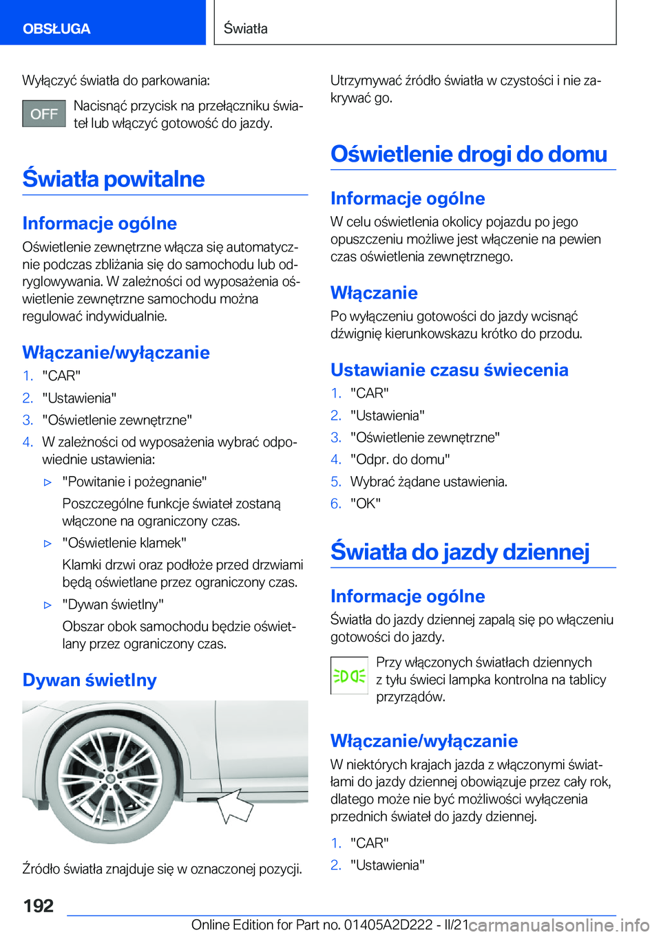 BMW X6 M 2021  Instrukcja obsługi (in Polish) �W�y�ł�