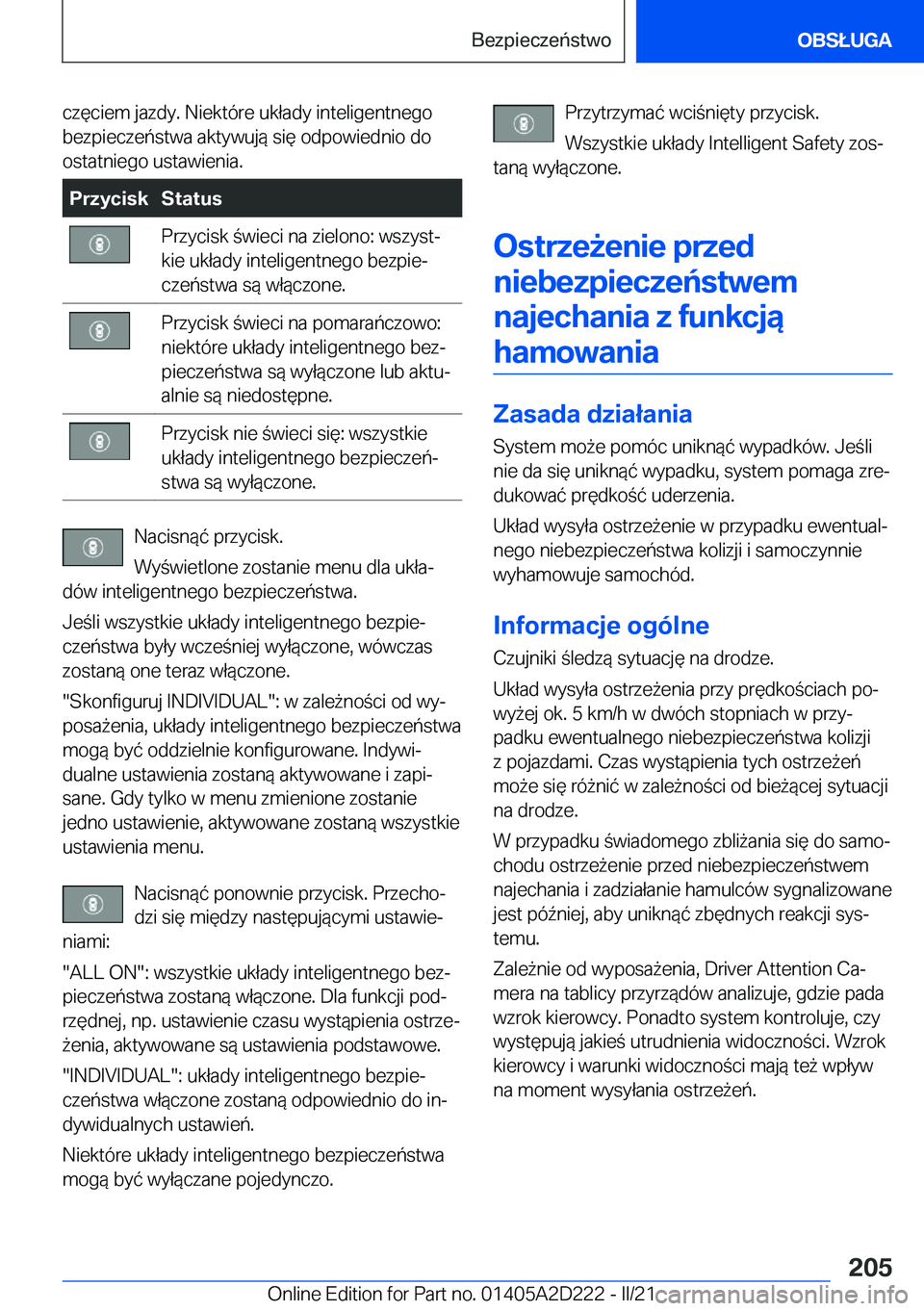 BMW X6 M 2021  Instrukcja obsługi (in Polish) �c�z�