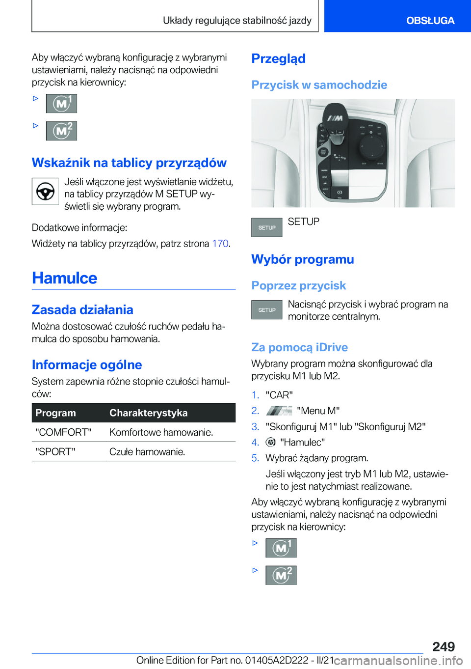 BMW X6 M 2021  Instrukcja obsługi (in Polish) �A�b�y��w�ł�