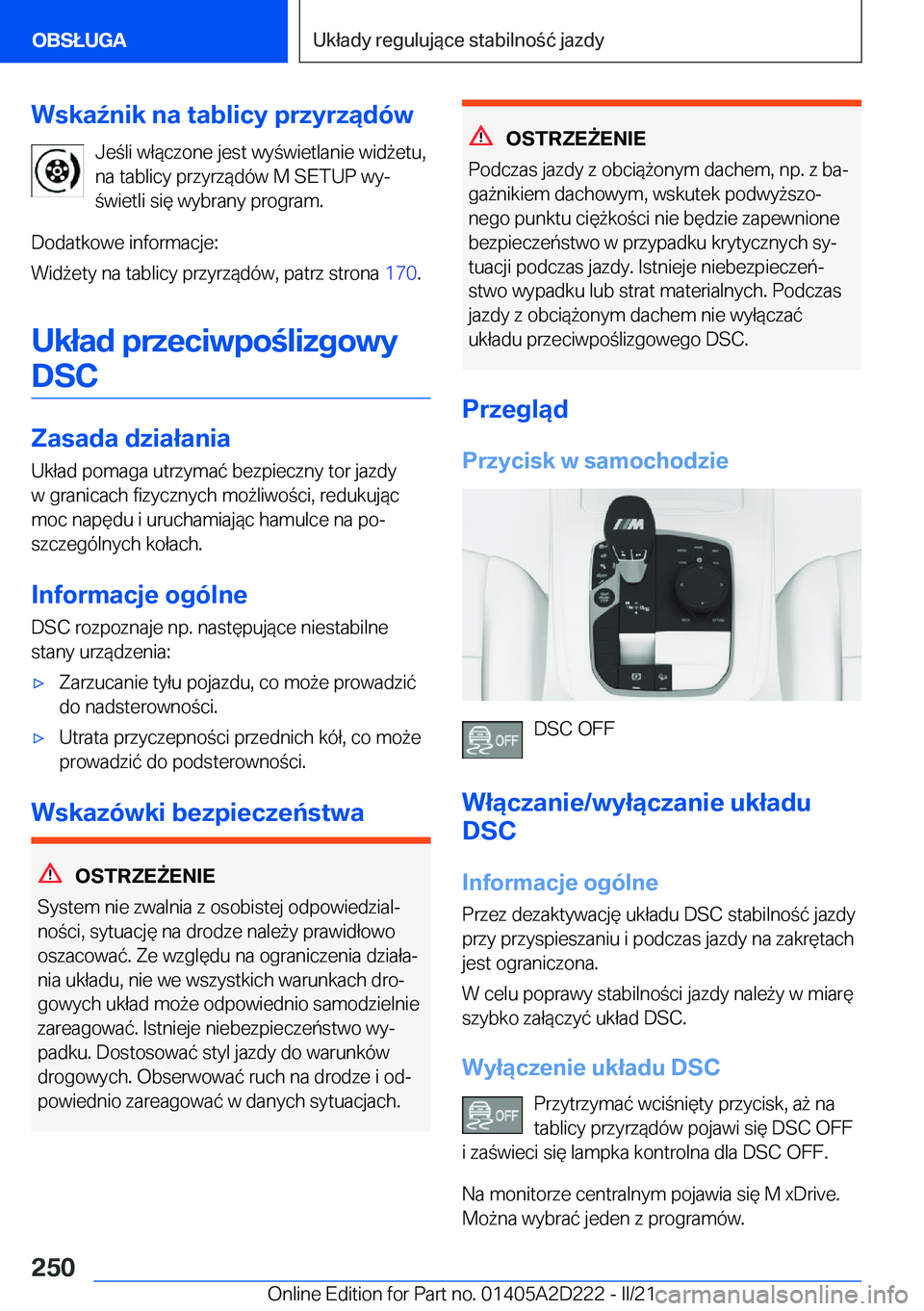 BMW X6 M 2021  Instrukcja obsługi (in Polish) �W�s�k�a7�n�i�k��n�a��t�a�b�l�i�c�y��p�r�z�y�r�z�ą�d�