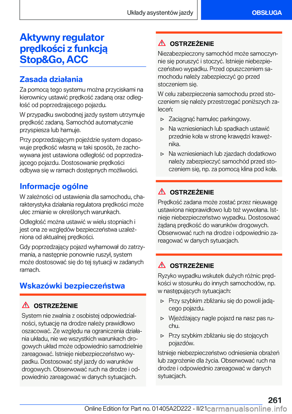 BMW X6 M 2021  Instrukcja obsługi (in Polish) �A�k�t�y�w�n�y��r�e�g�u�l�a�t�o�r�p�r�