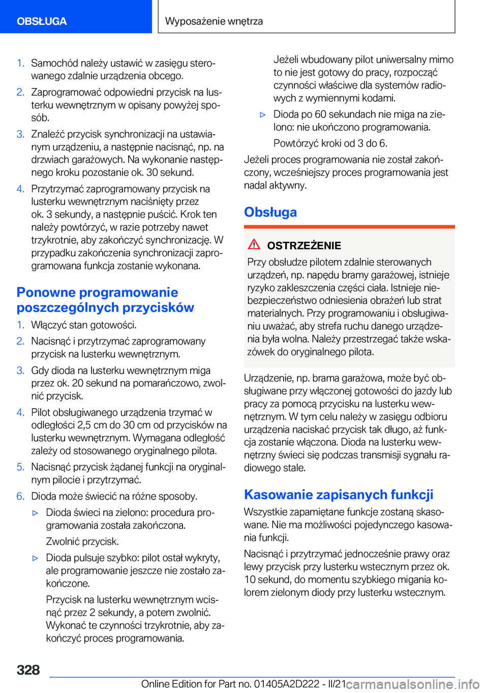 BMW X6 M 2021  Instrukcja obsługi (in Polish) �1�.�S�a�m�o�c�h�