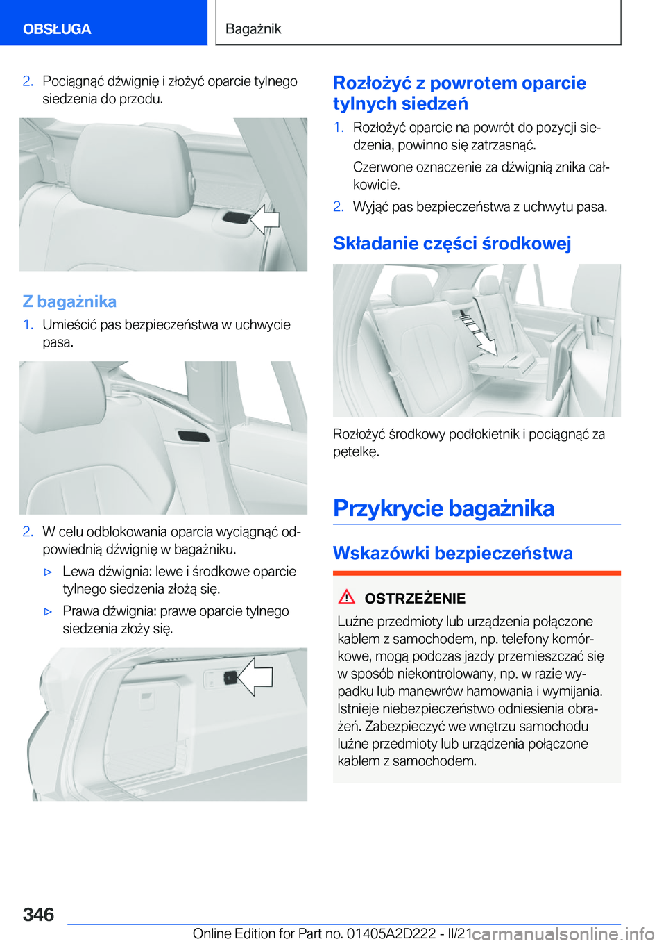 BMW X6 M 2021  Instrukcja obsługi (in Polish) �2�.�P�o�c�i�