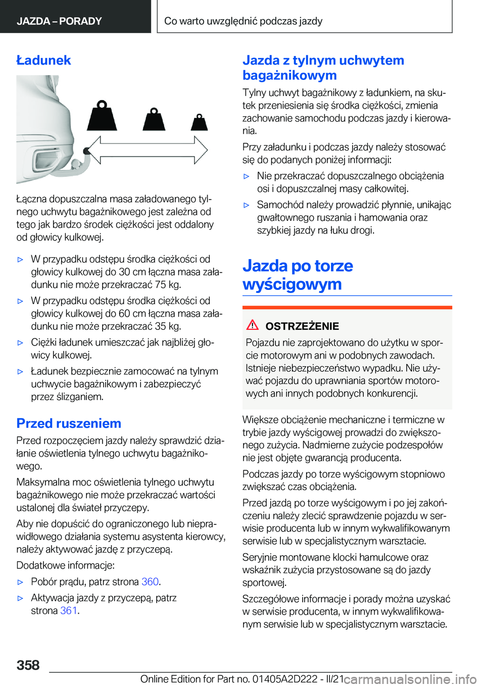 BMW X6 M 2021  Instrukcja obsługi (in Polish) �Ł�a�d�u�n�e�k
�Ł�