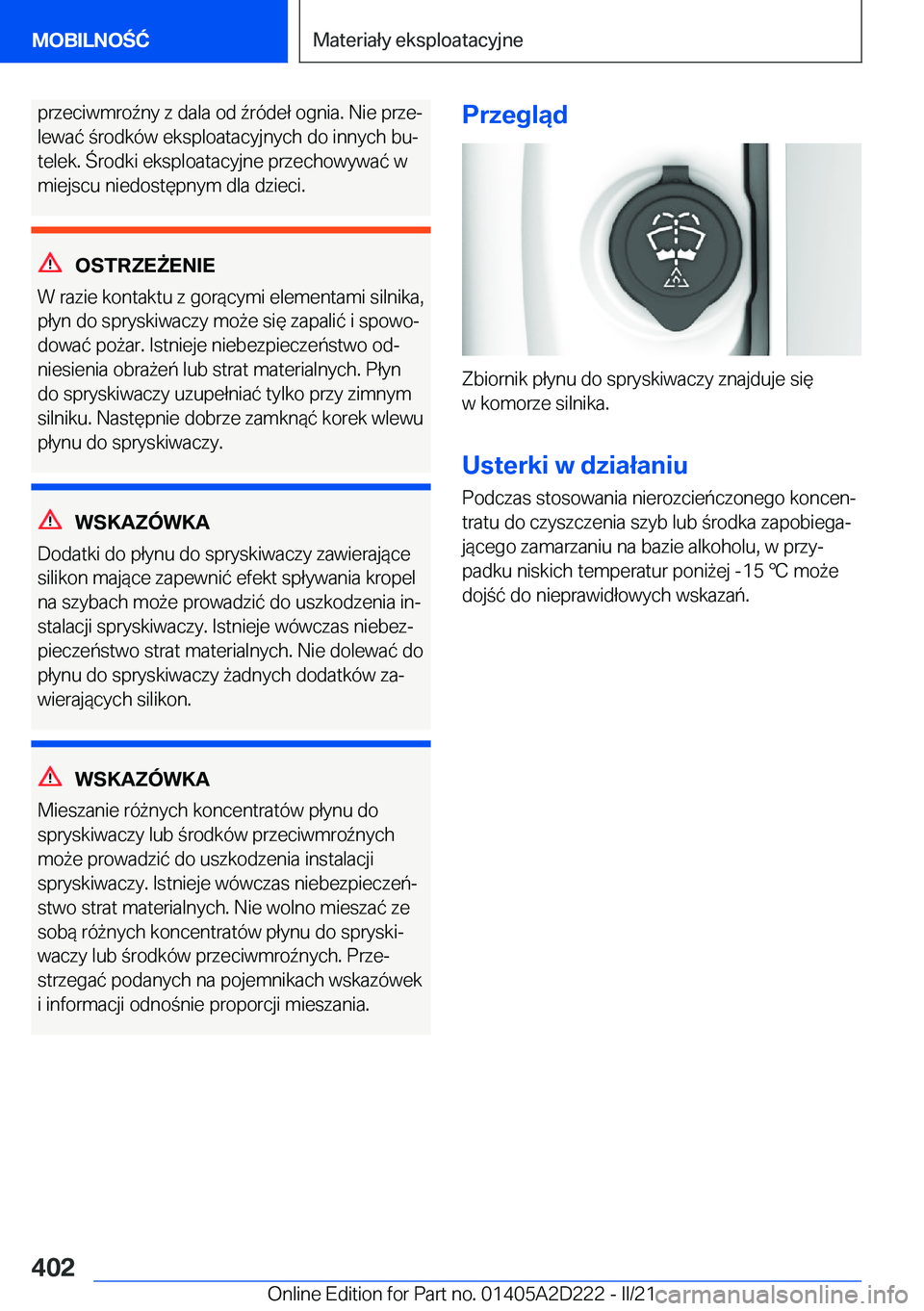 BMW X6 M 2021  Instrukcja obsługi (in Polish) �p�r�z�e�c�i�w�m�r�o7�n�y��z��d�a�l�a��o�d�7�r�