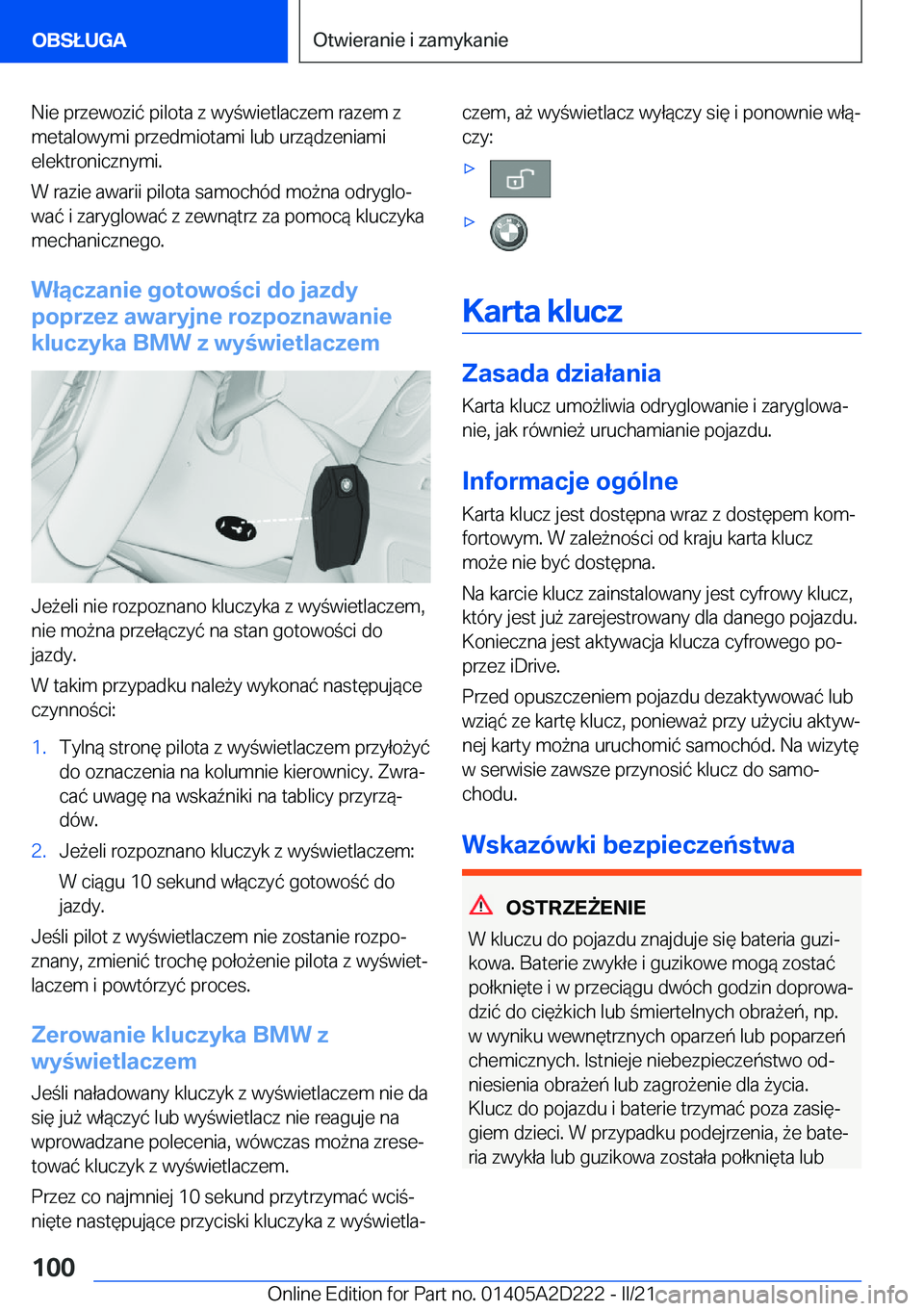 BMW X6 M 2021  Instrukcja obsługi (in Polish) �N�i�e��p�r�z�e�w�o�z�i�