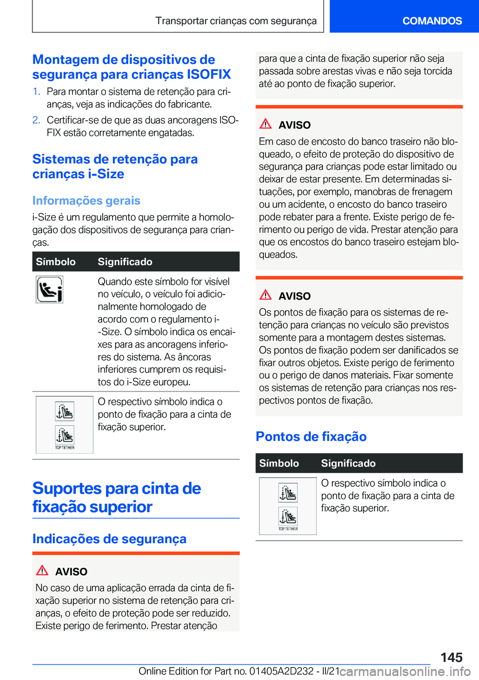BMW X6 M 2021  Manual do condutor (in Portuguese) �M�o�n�t�a�g�e�m��d�e��d�i�s�p�o�s�i�t�i�v�o�s��d�e
�s�e�g�u�r�a�n�