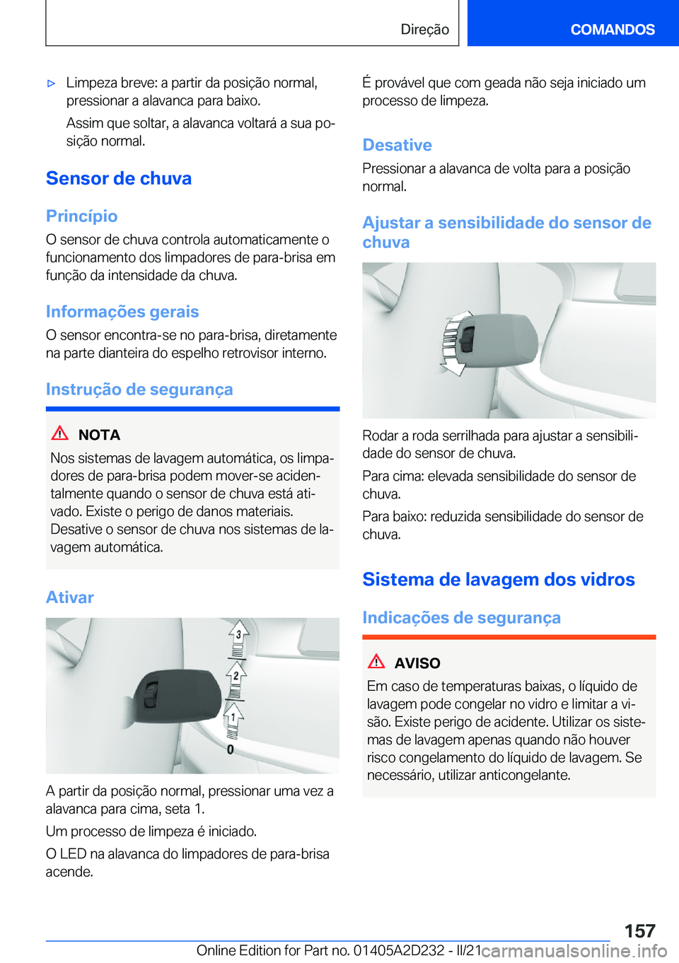 BMW X6 M 2021  Manual do condutor (in Portuguese) 'x�L�i�m�p�e�z�a��b�r�e�v�e�:��a��p�a�r�t�i�r��d�a��p�o�s�i�