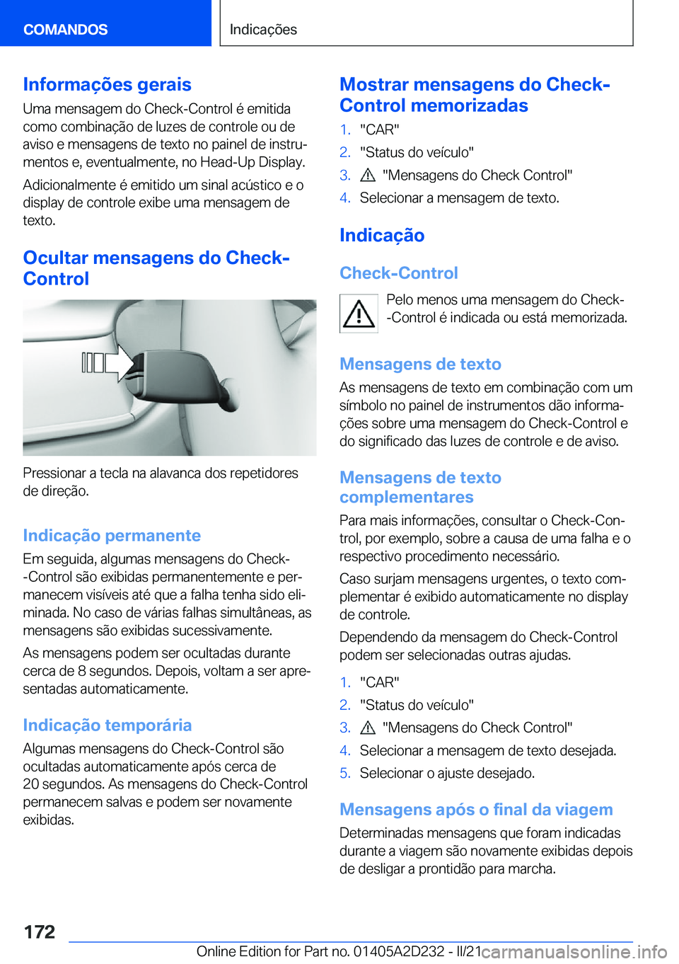 BMW X6 M 2021  Manual do condutor (in Portuguese) �I�n�f�o�r�m�a�