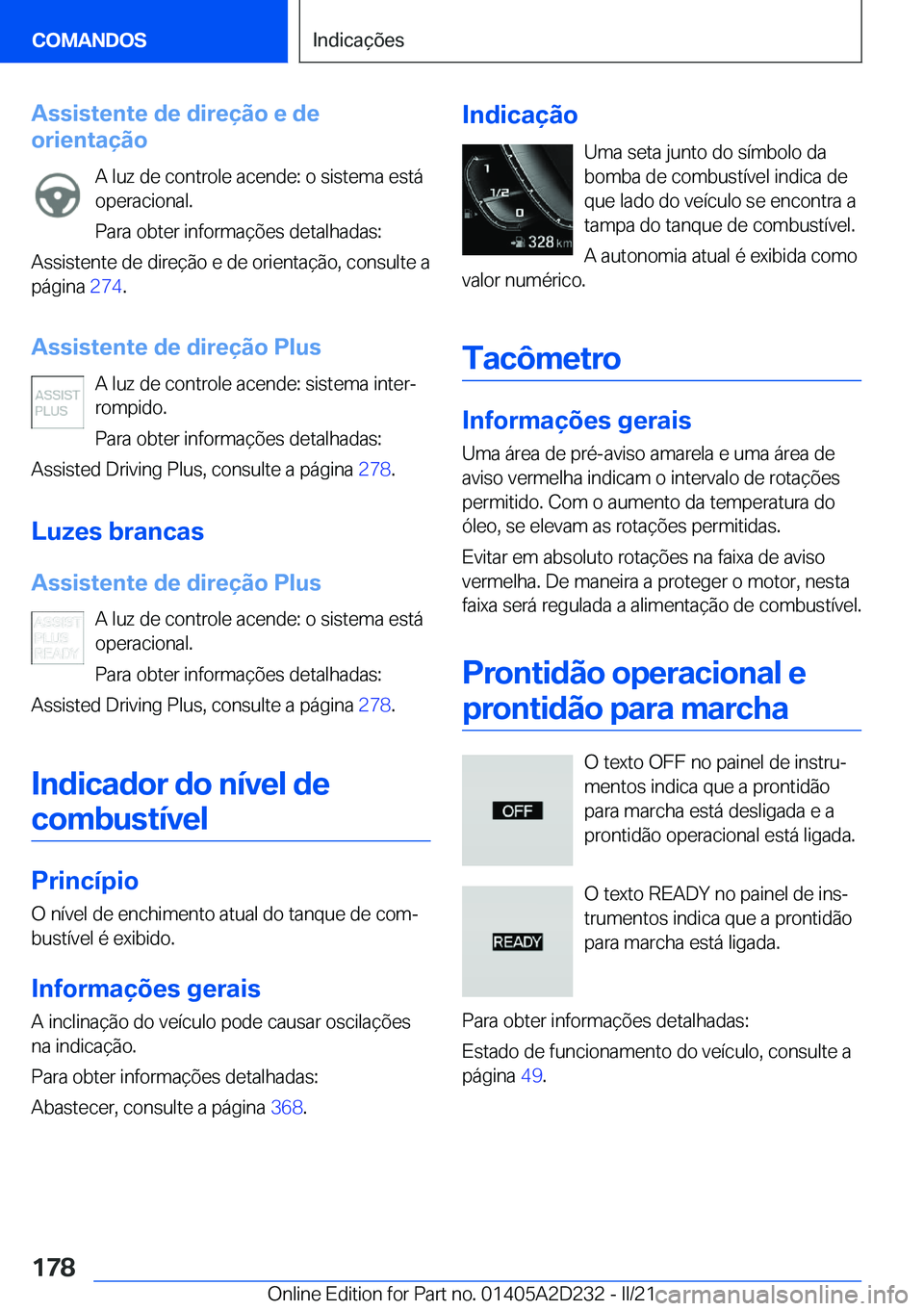 BMW X6 M 2021  Manual do condutor (in Portuguese) �A�s�s�i�s�t�e�n�t�e��d�e��d�i�r�e�