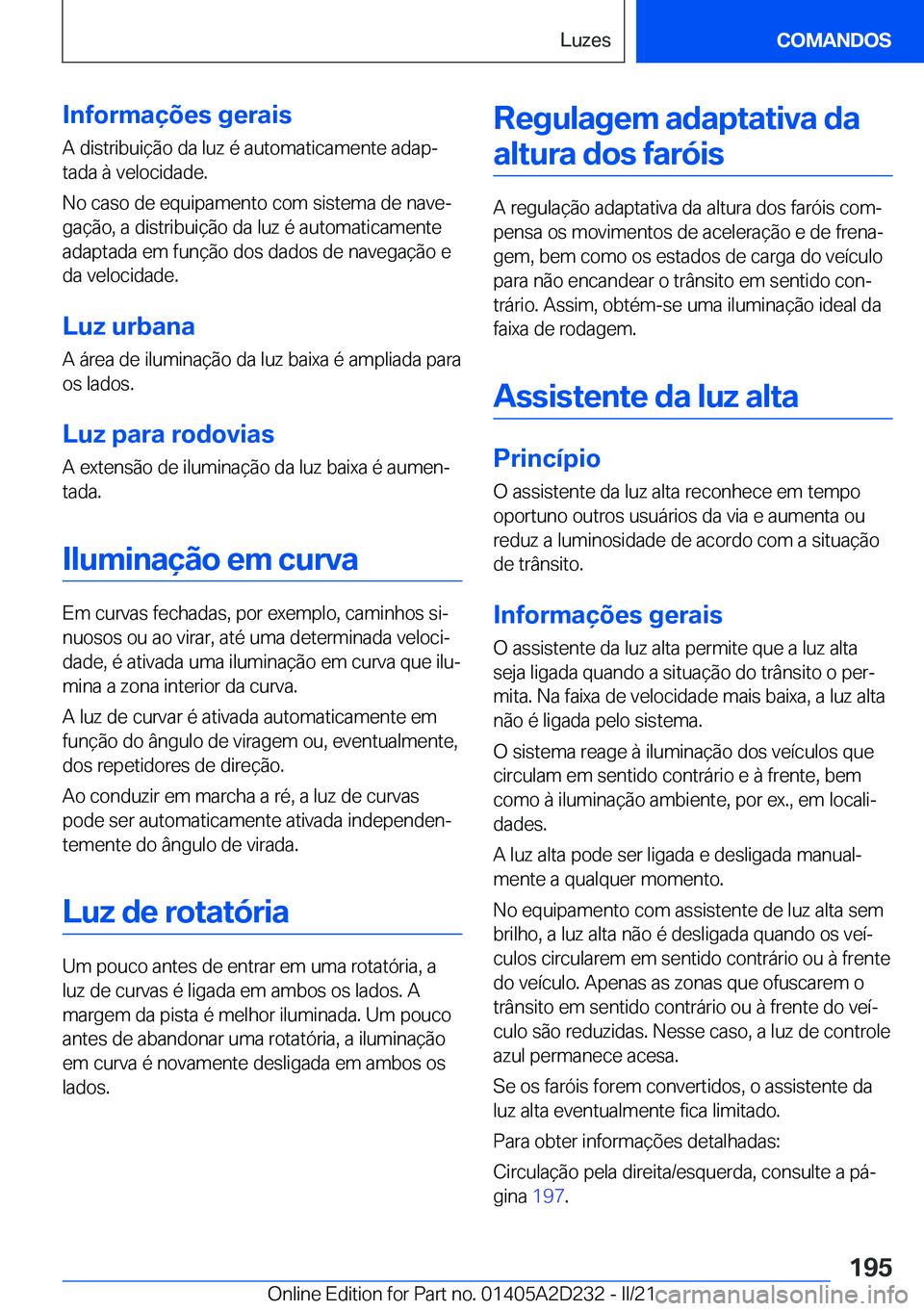 BMW X6 M 2021  Manual do condutor (in Portuguese) �I�n�f�o�r�m�a�